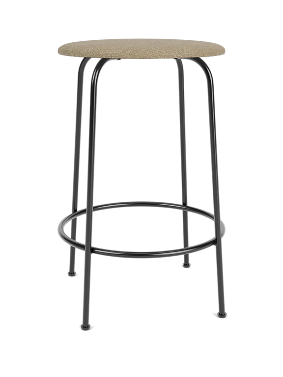 AFTEROOM bar stool beige boucle with a steel base