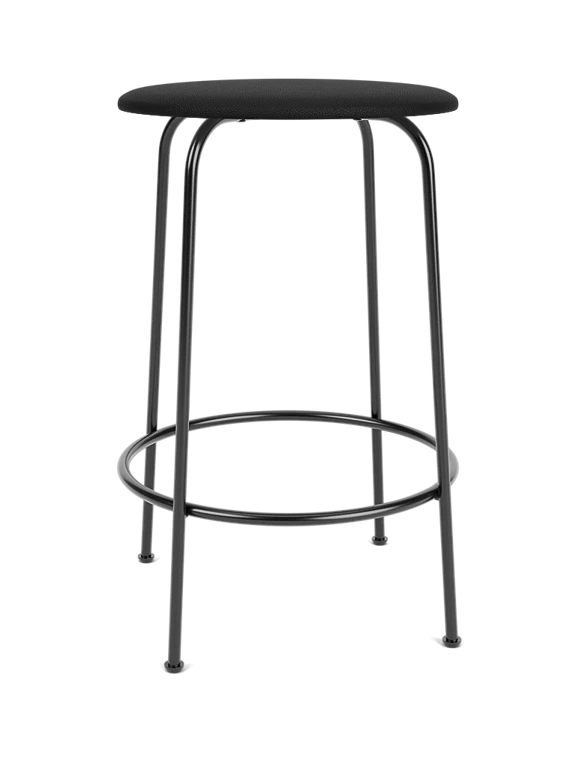 AFTEROOM black bar stool with steel base
