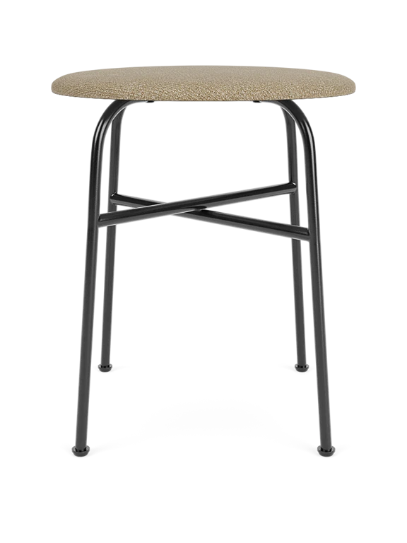 AFTEROOM stool beige boucle with steel base