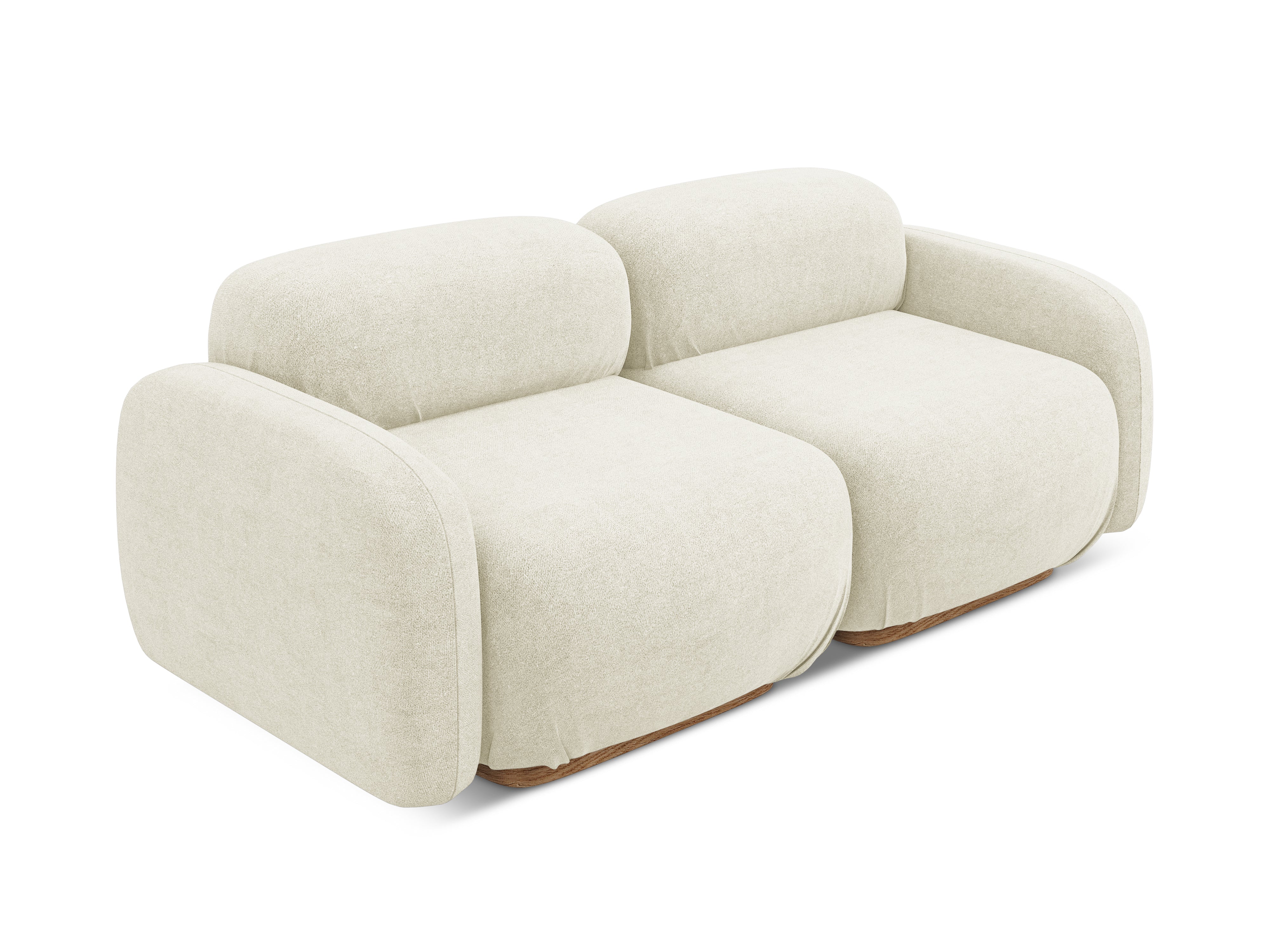 3-Seater Modular Sofa AILANI Ecru Boucle