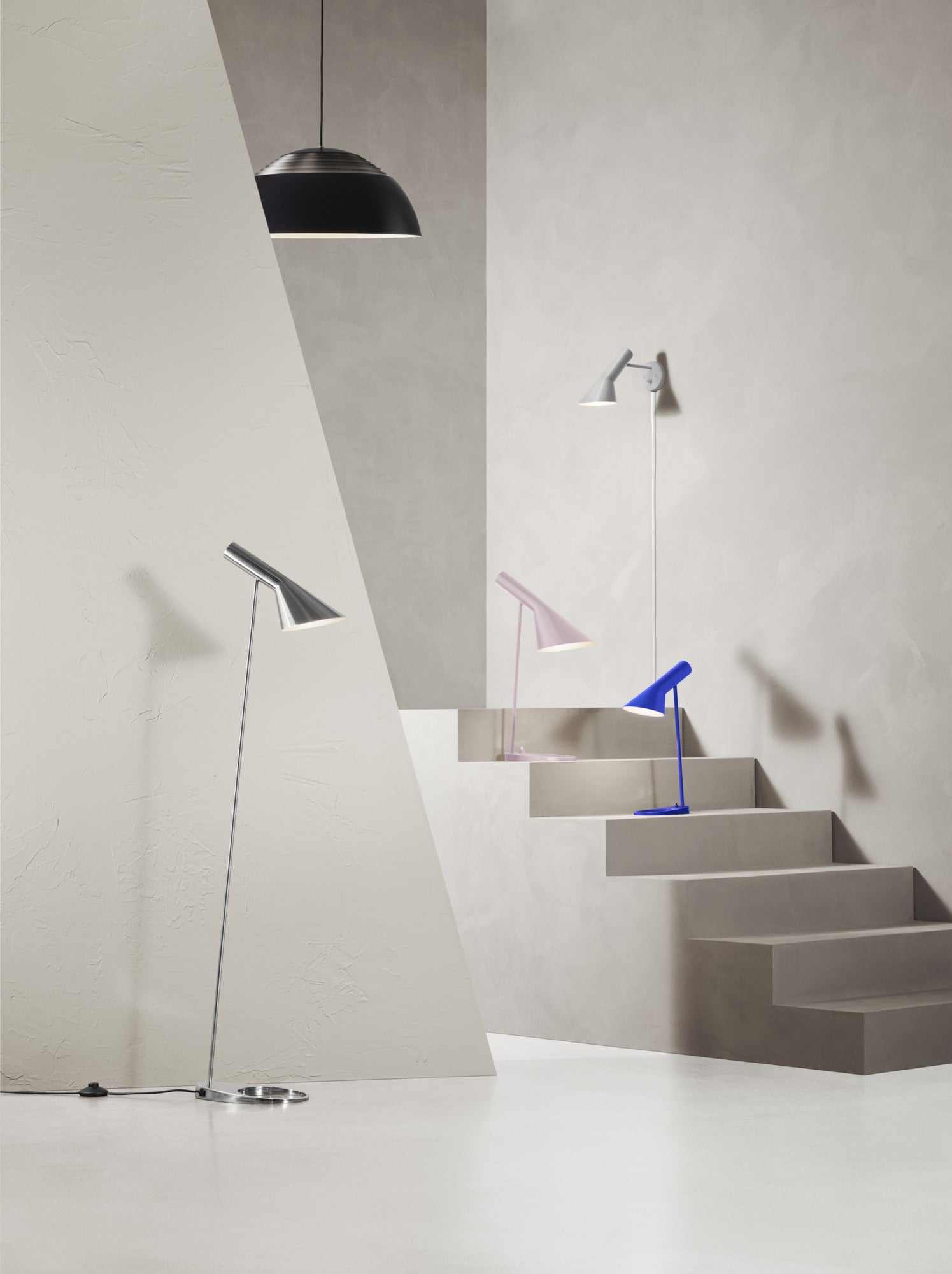 Nástenná lampa AJ leštená nerezová oceľ