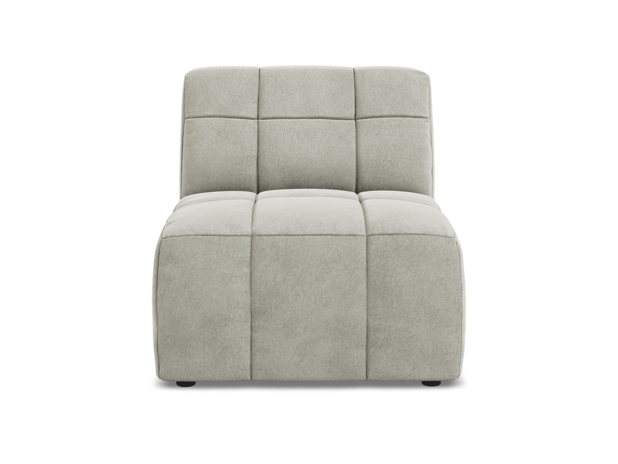 Armchair / velvet module ALOHA light gray