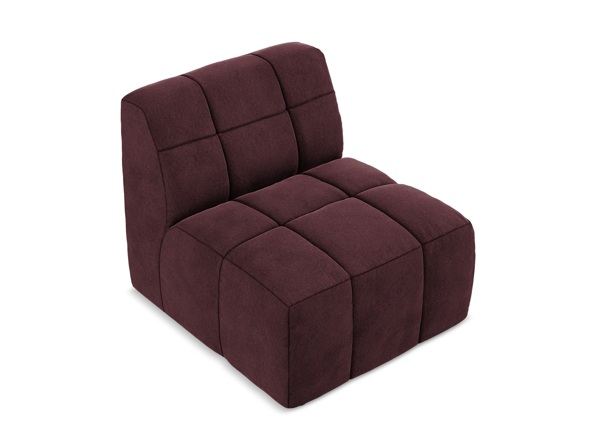 Armchair / velvet module ALOHA burgundy