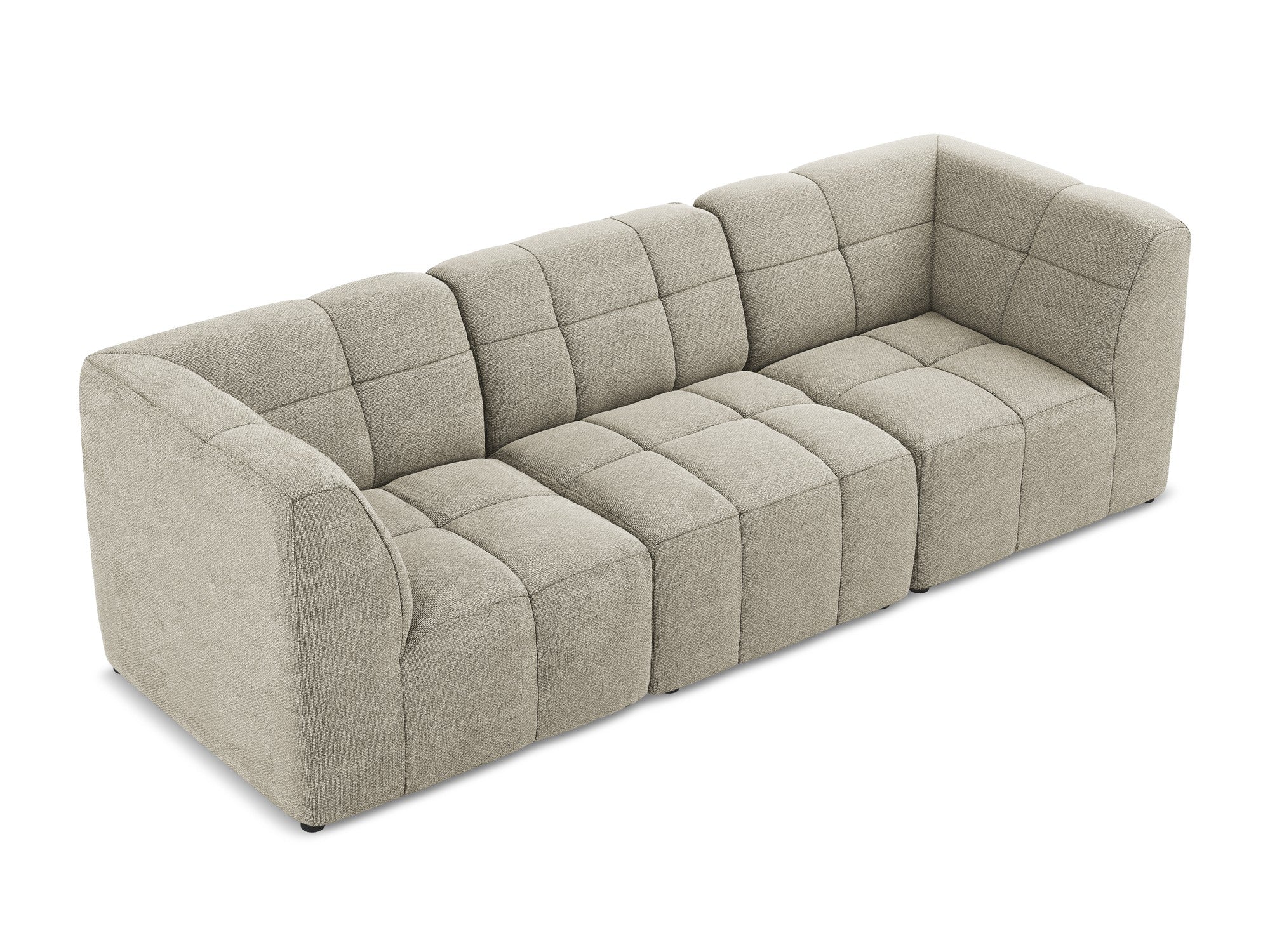 3-seater modular sofa ALOHA taupe boucle