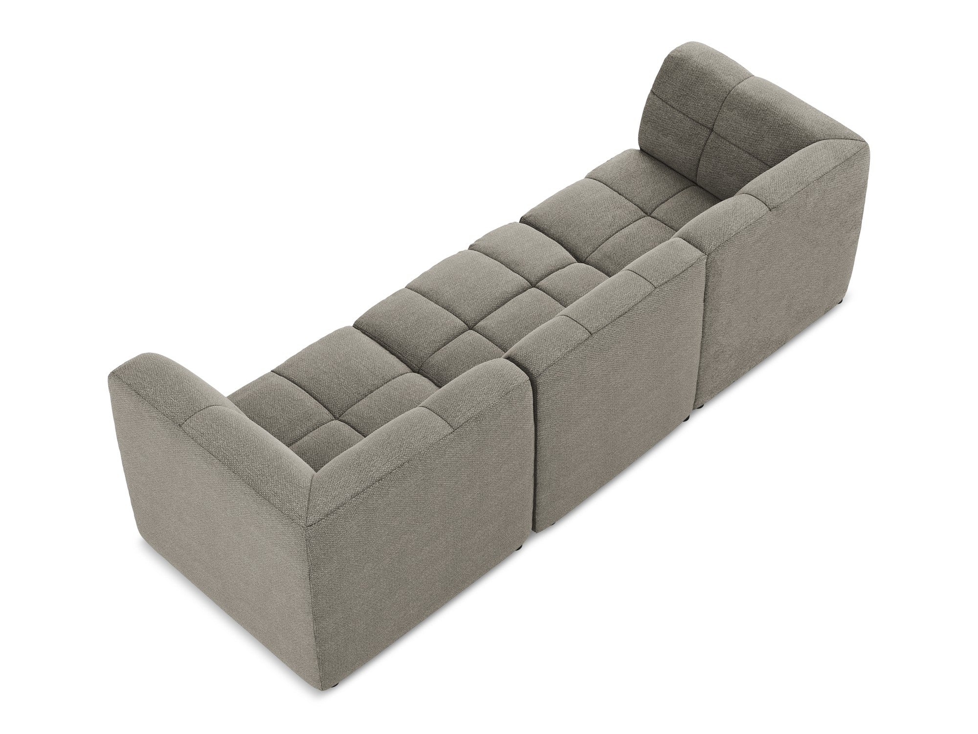 3-seater modular sofa ALOHA gray boucle