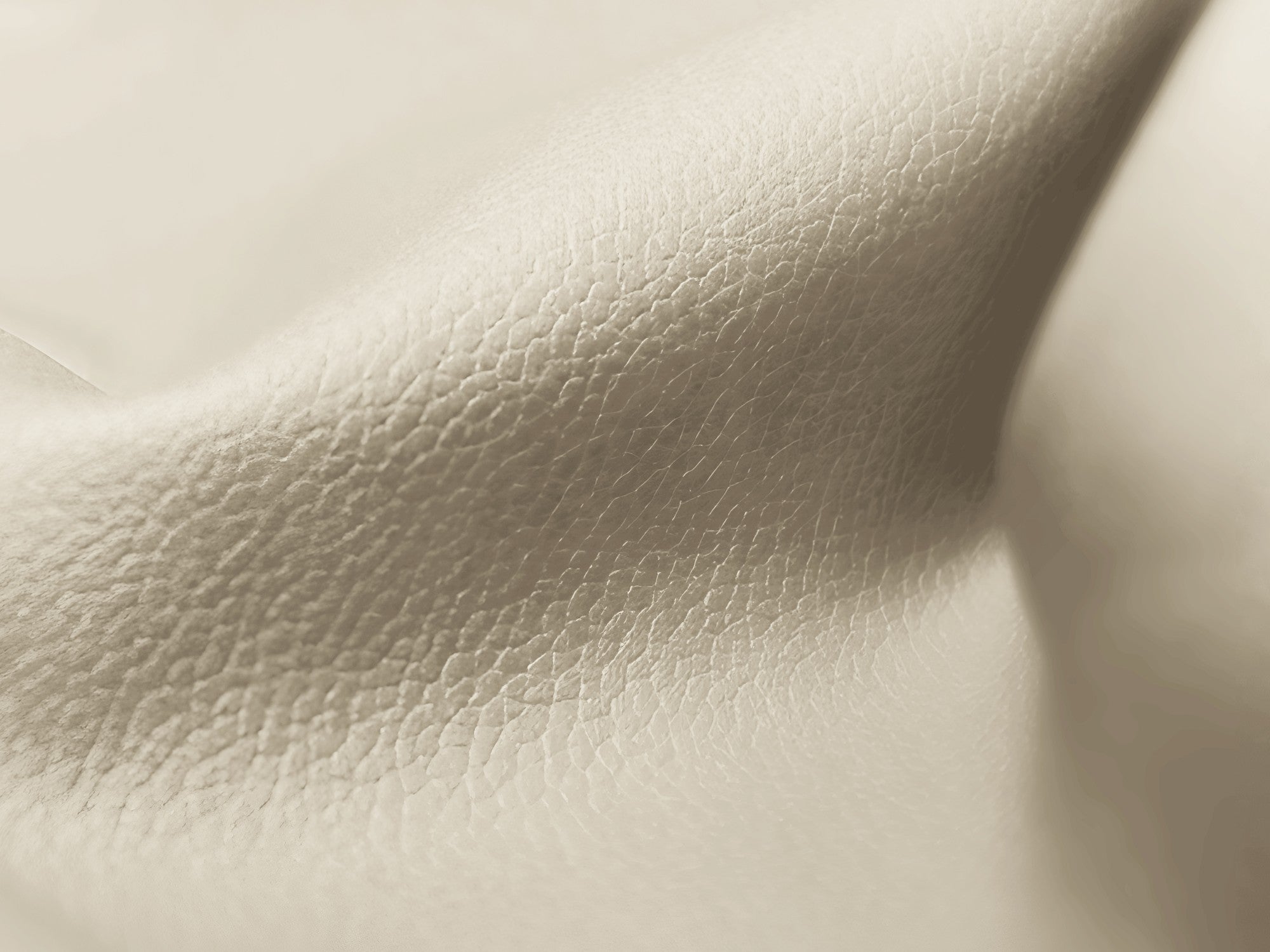 Left-facing ALOHA chaise longue in light beige eco-leather