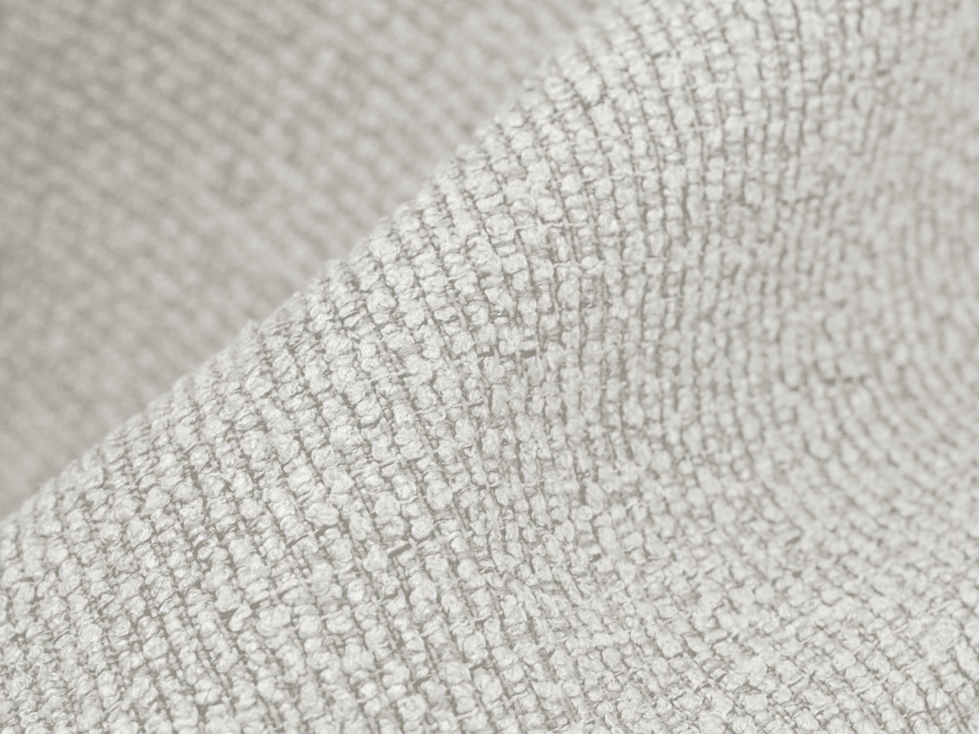 Left-facing modular 2-seater sofa ALOHA white boucle