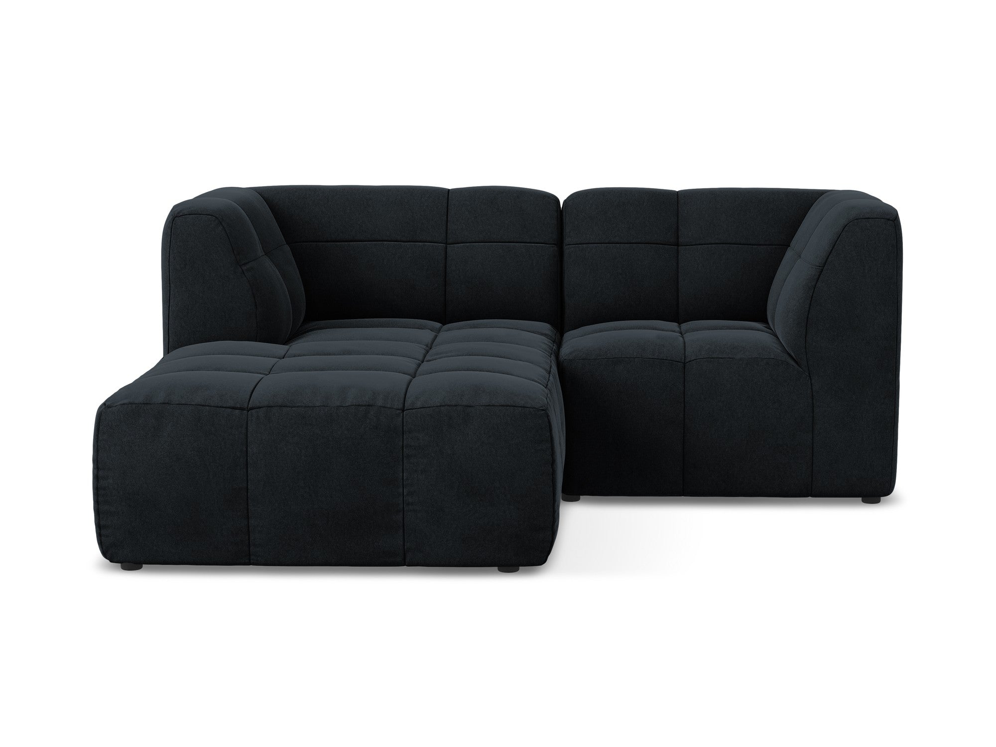 Left-facing velvet modular sofa for 2 people ALOHA in royal blue