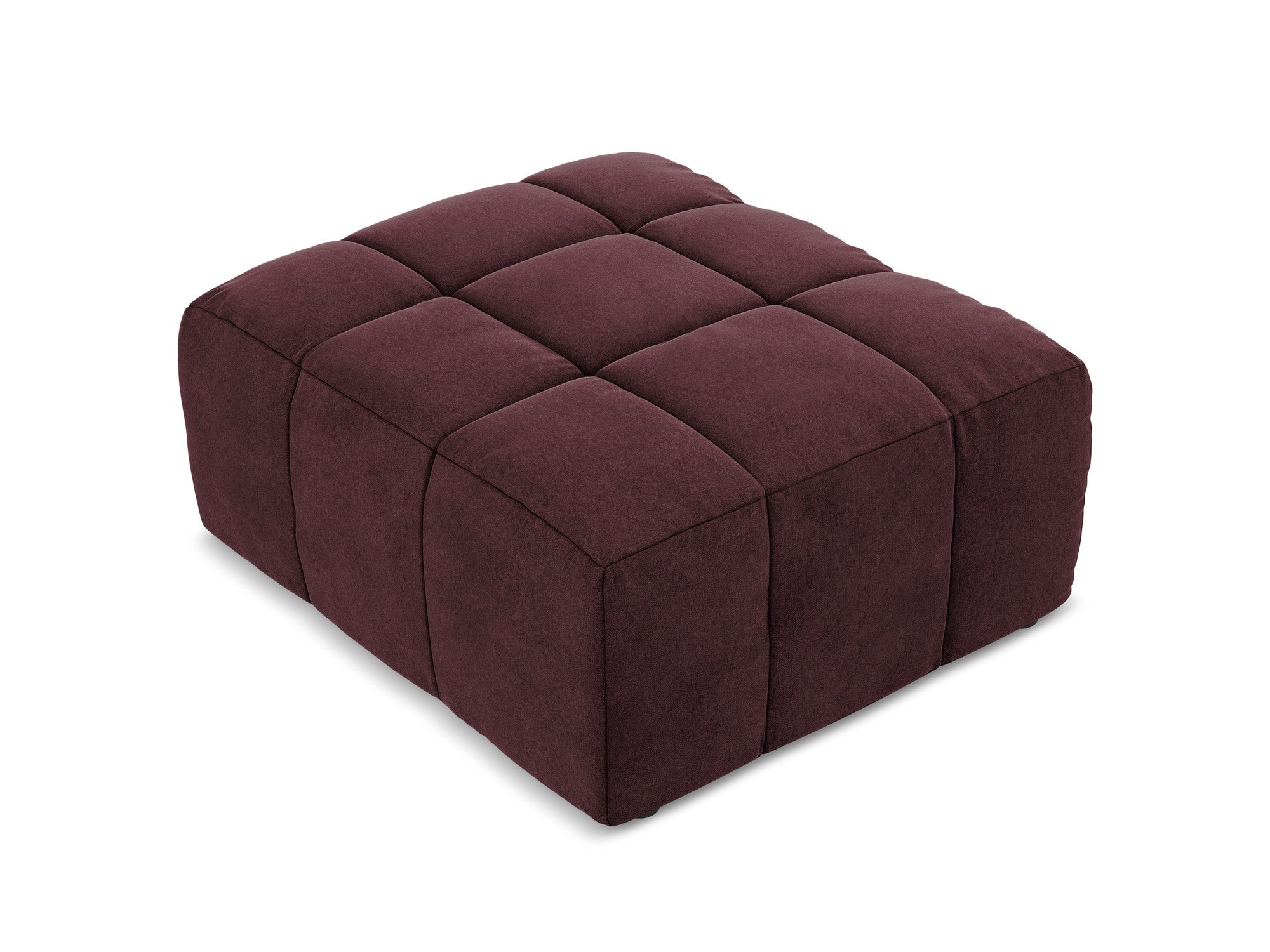 Pouf / velvet module ALOHA burgundy