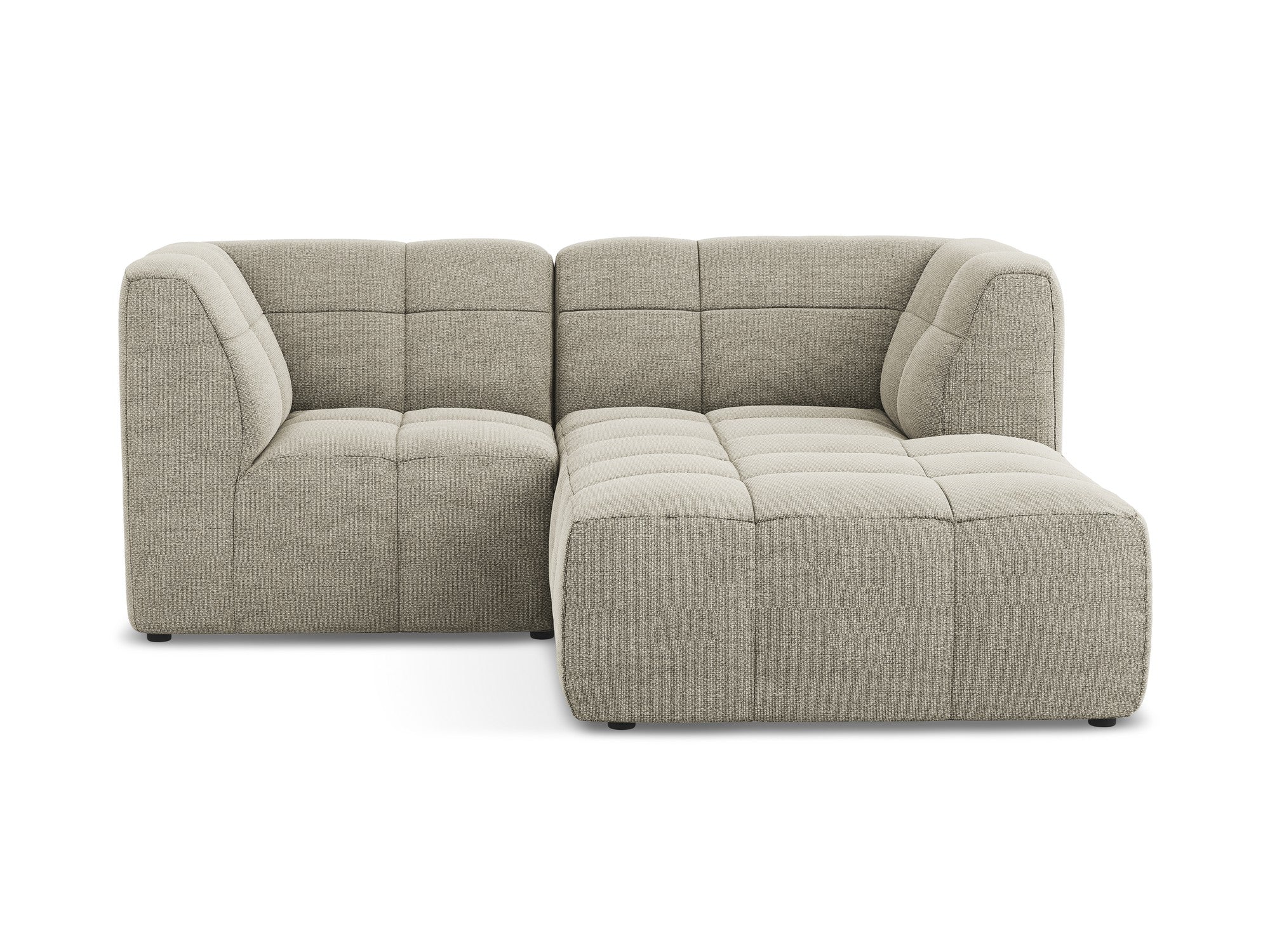 Right-facing modular sofa for 2 people ALOHA taupe boucle