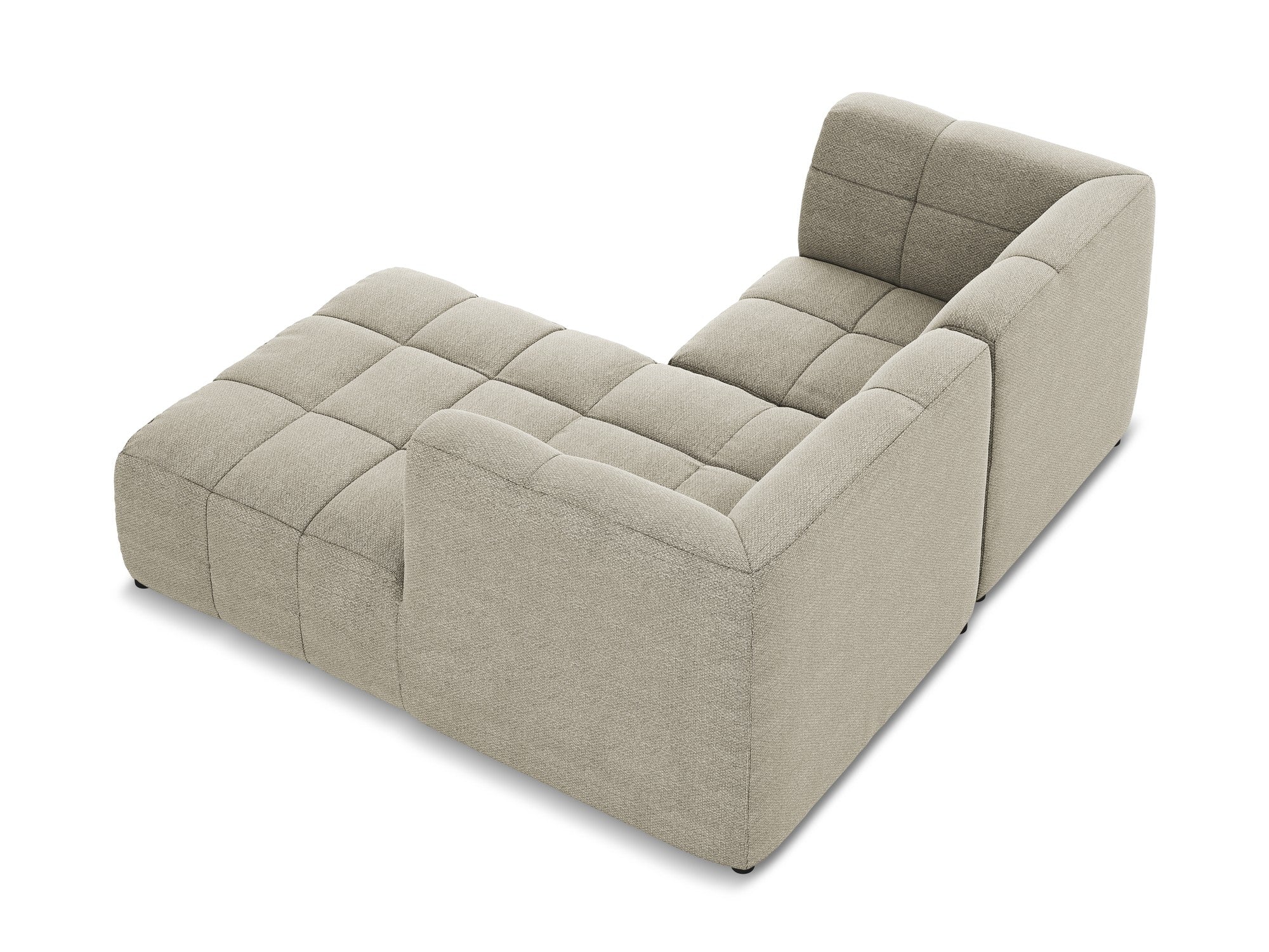 Right-facing modular sofa for 2 people ALOHA taupe boucle