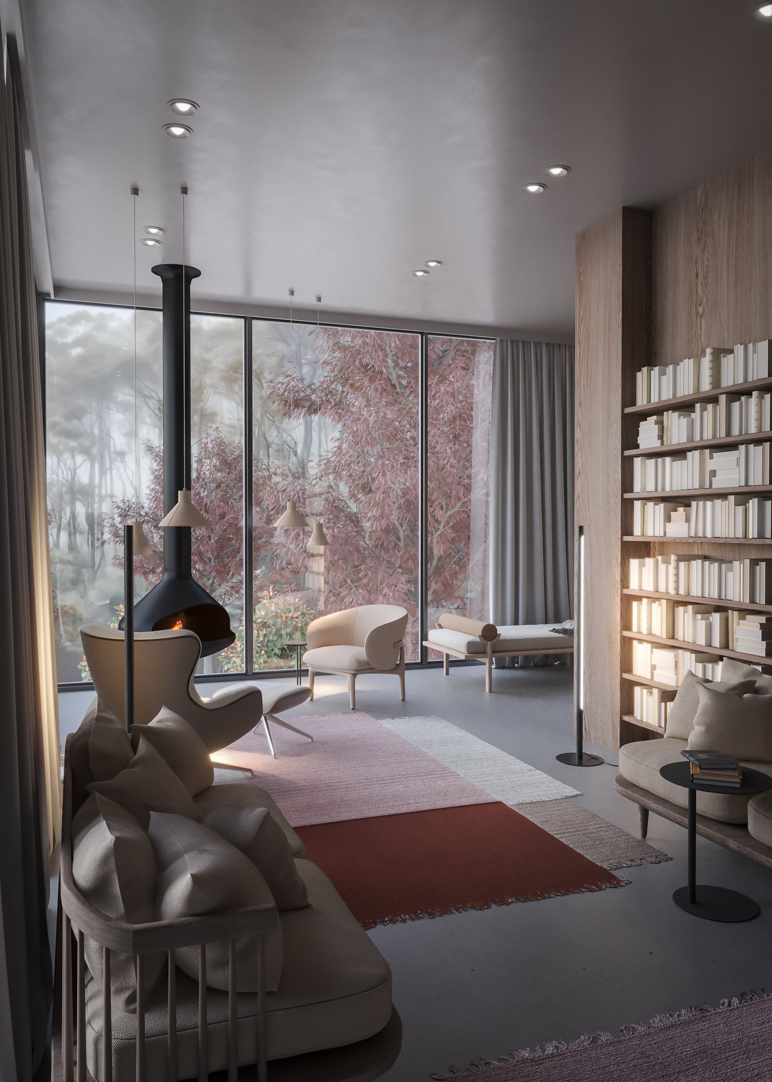 FLARED COST pendant lamp synthetic gypsum