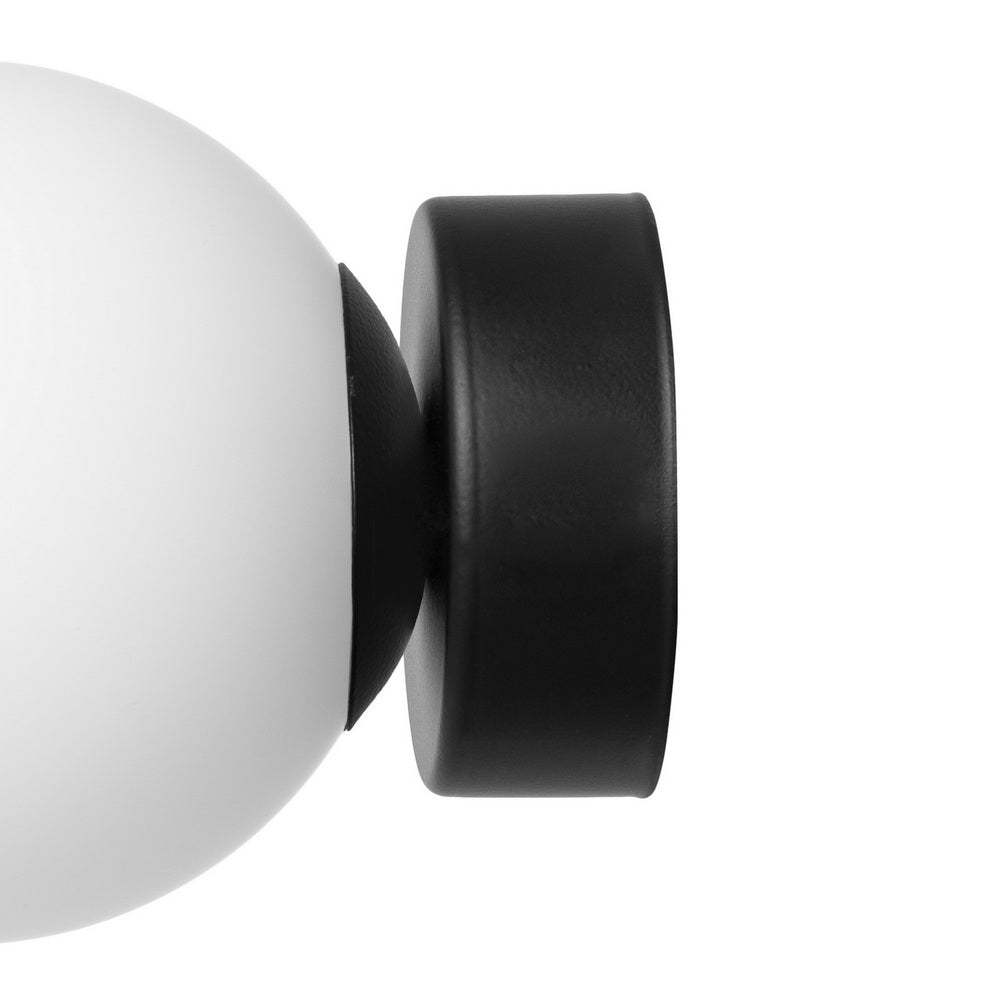 ASTRA black wall lamp with white
