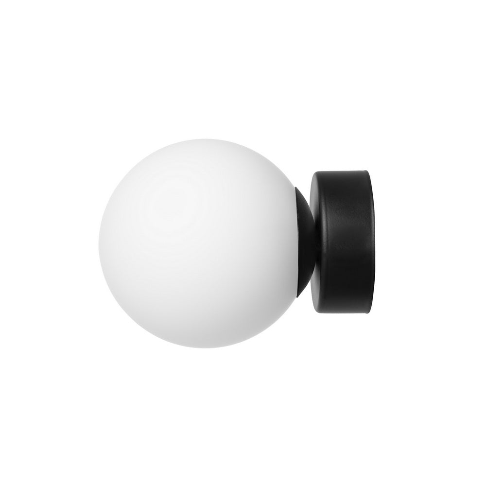 ASTRA black wall lamp with white