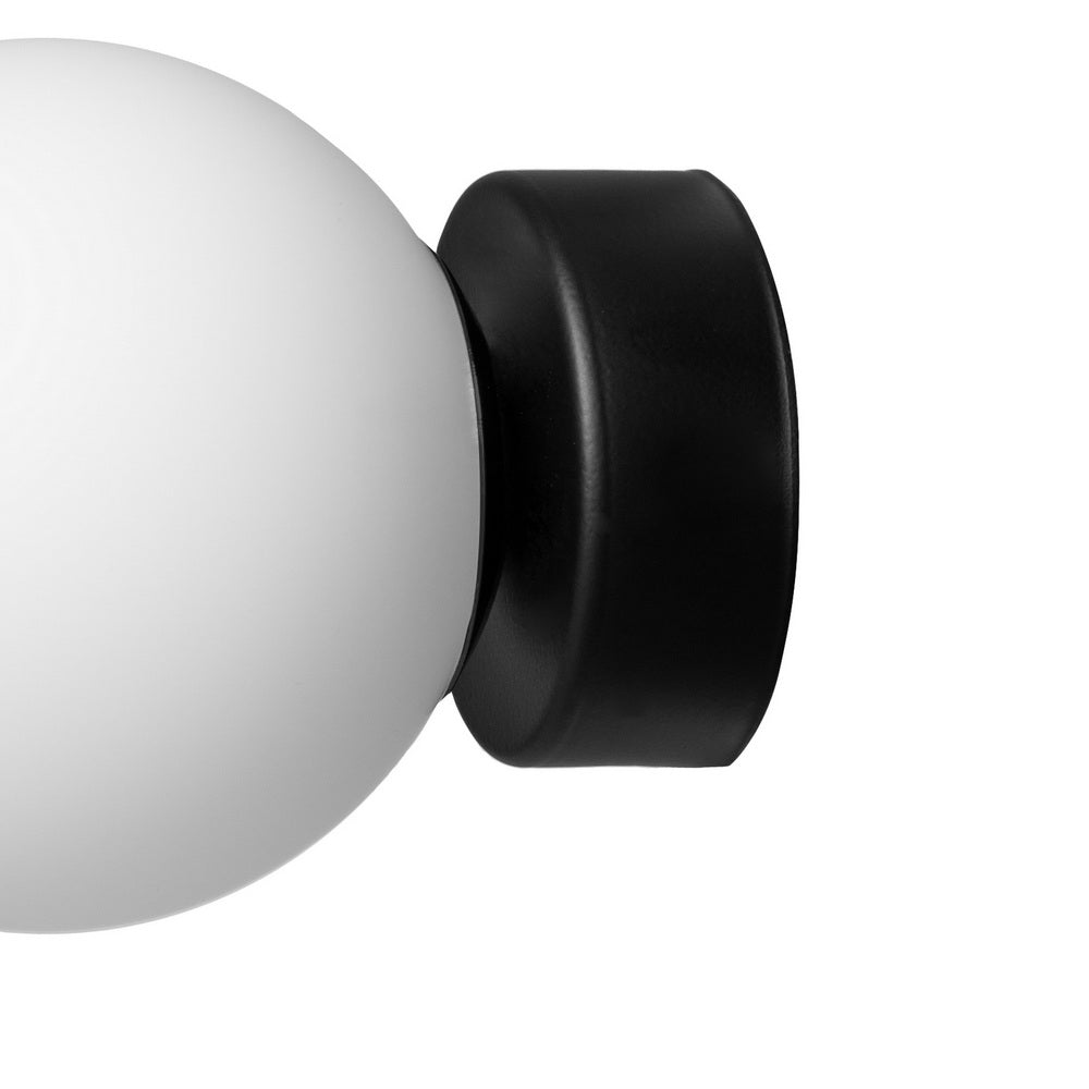 ASTRA black wall lamp with white