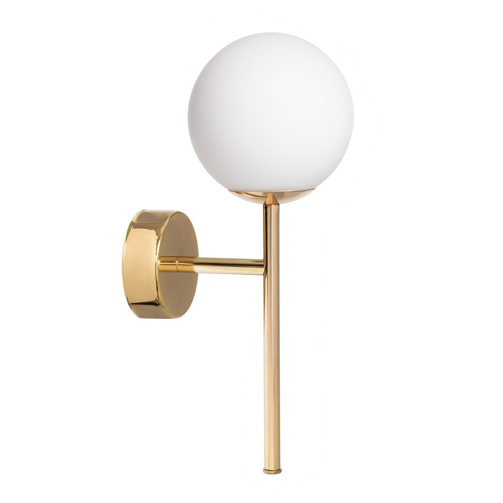 ASTRA DECO wall lamp in gold with a white shade