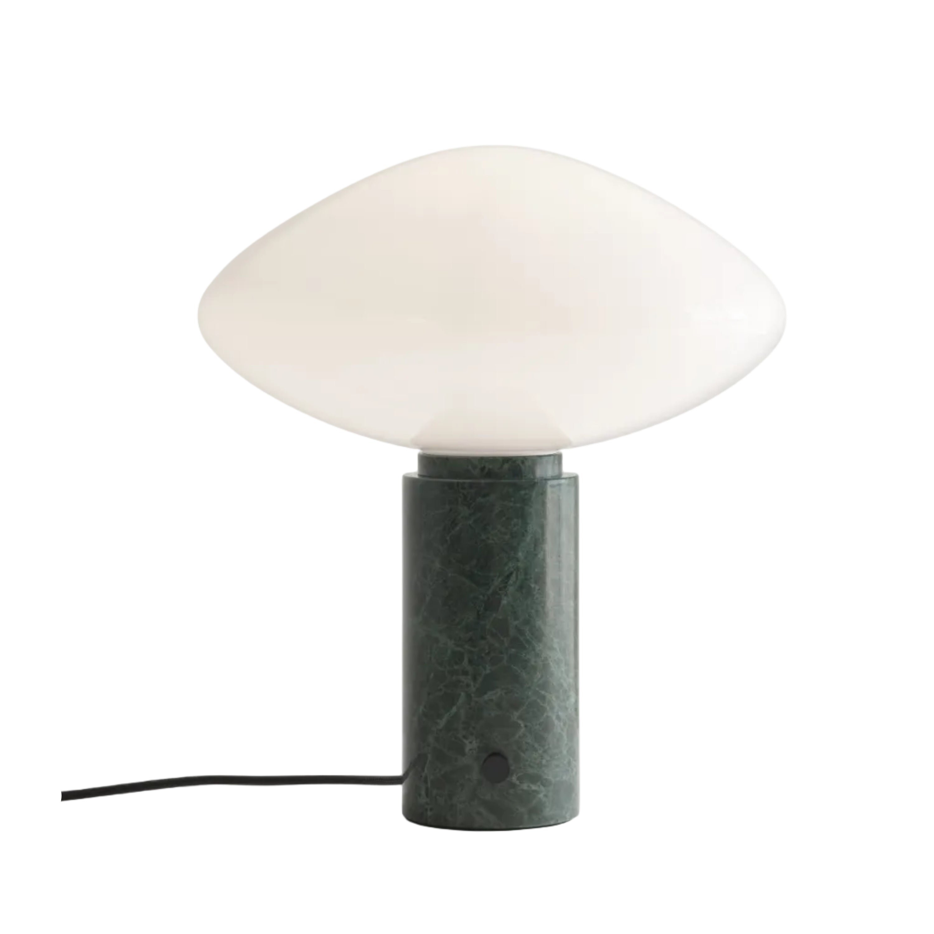 Stolná lampa MIST AP17 sklenené tienidlo so zelenou mramorovou základňou