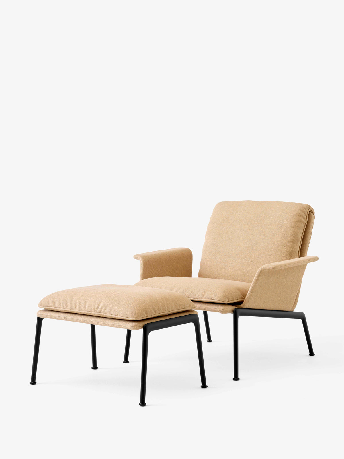 Fotel MUNO LN19 čalúnený s čiernou základňou