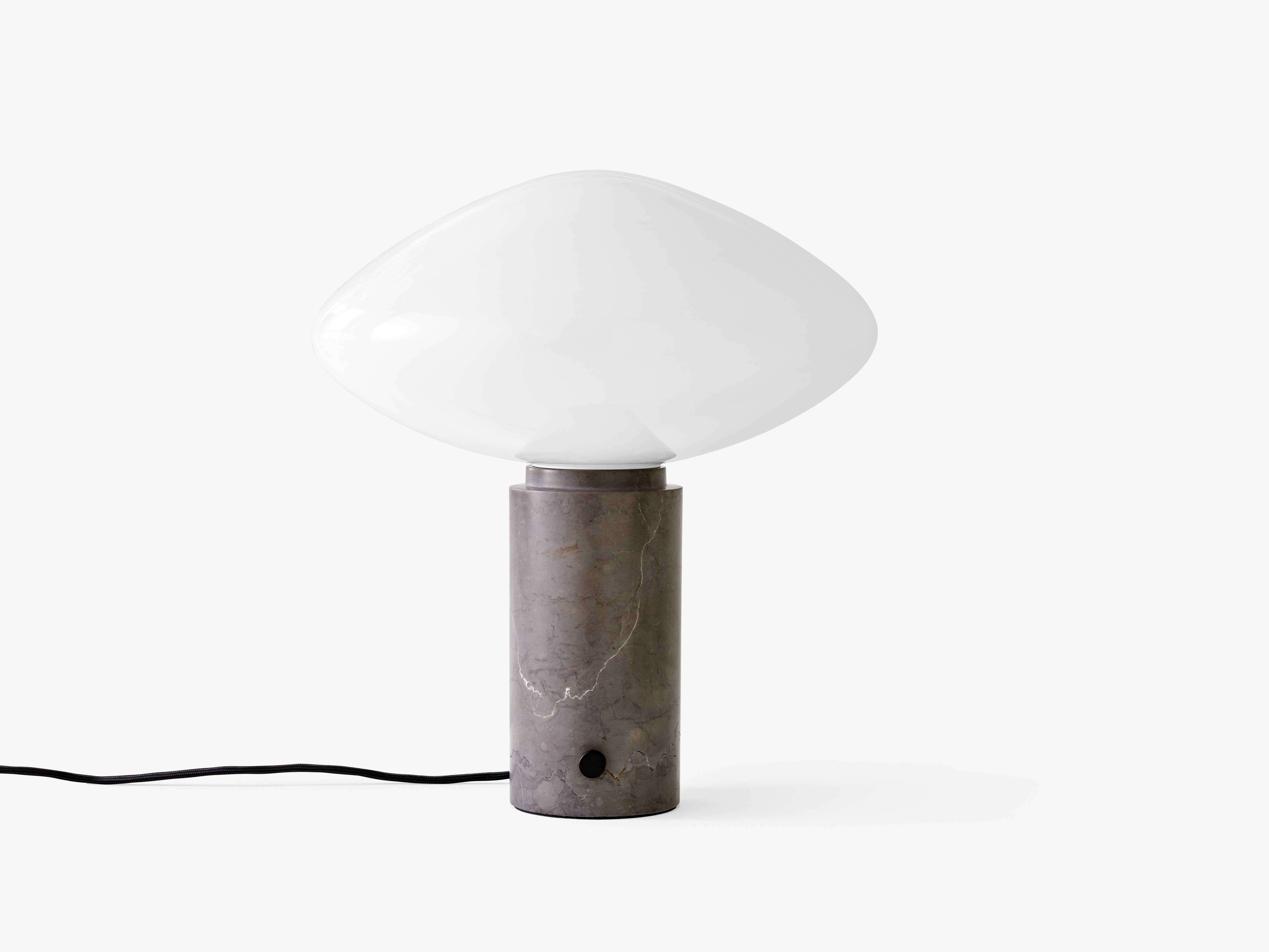 Stolná lampa MIST AP17 sklenené tienidlo so sivou mramorovou základňou