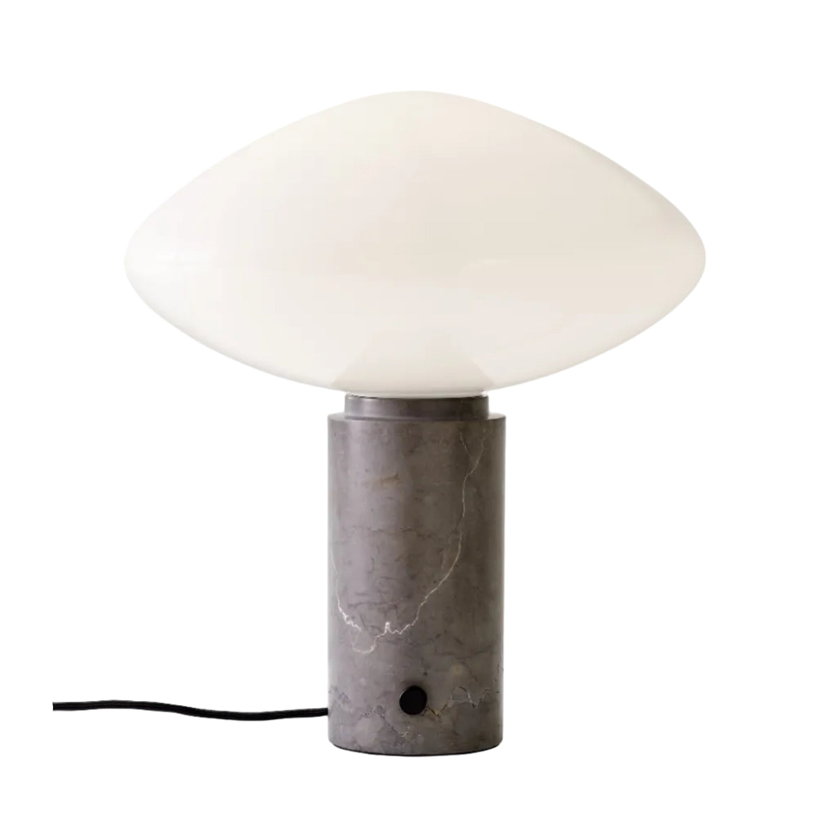 Stolná lampa MIST AP17 sklenené tienidlo so sivou mramorovou základňou