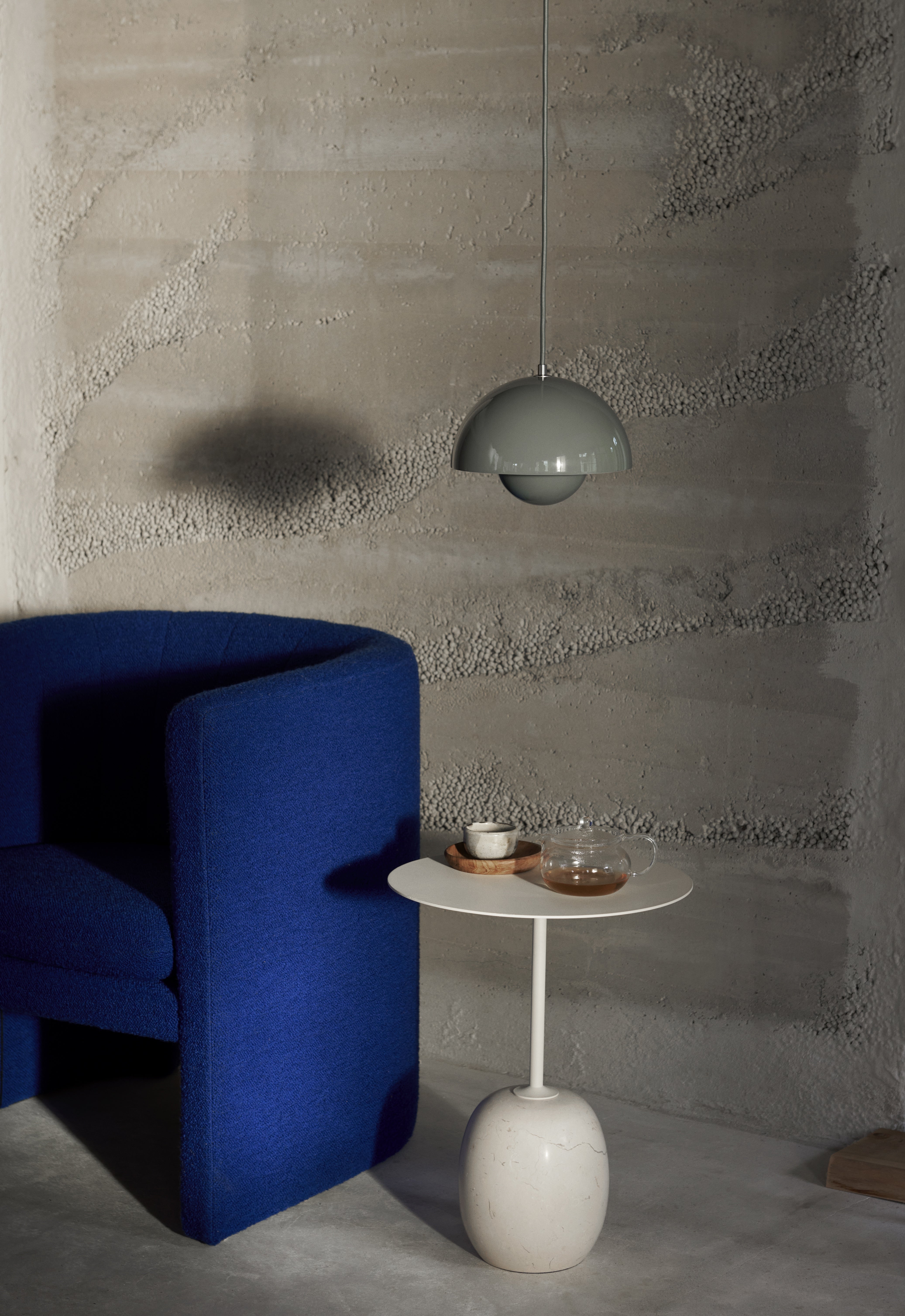 Lampa visiacá FLOWERPOT šedobluá