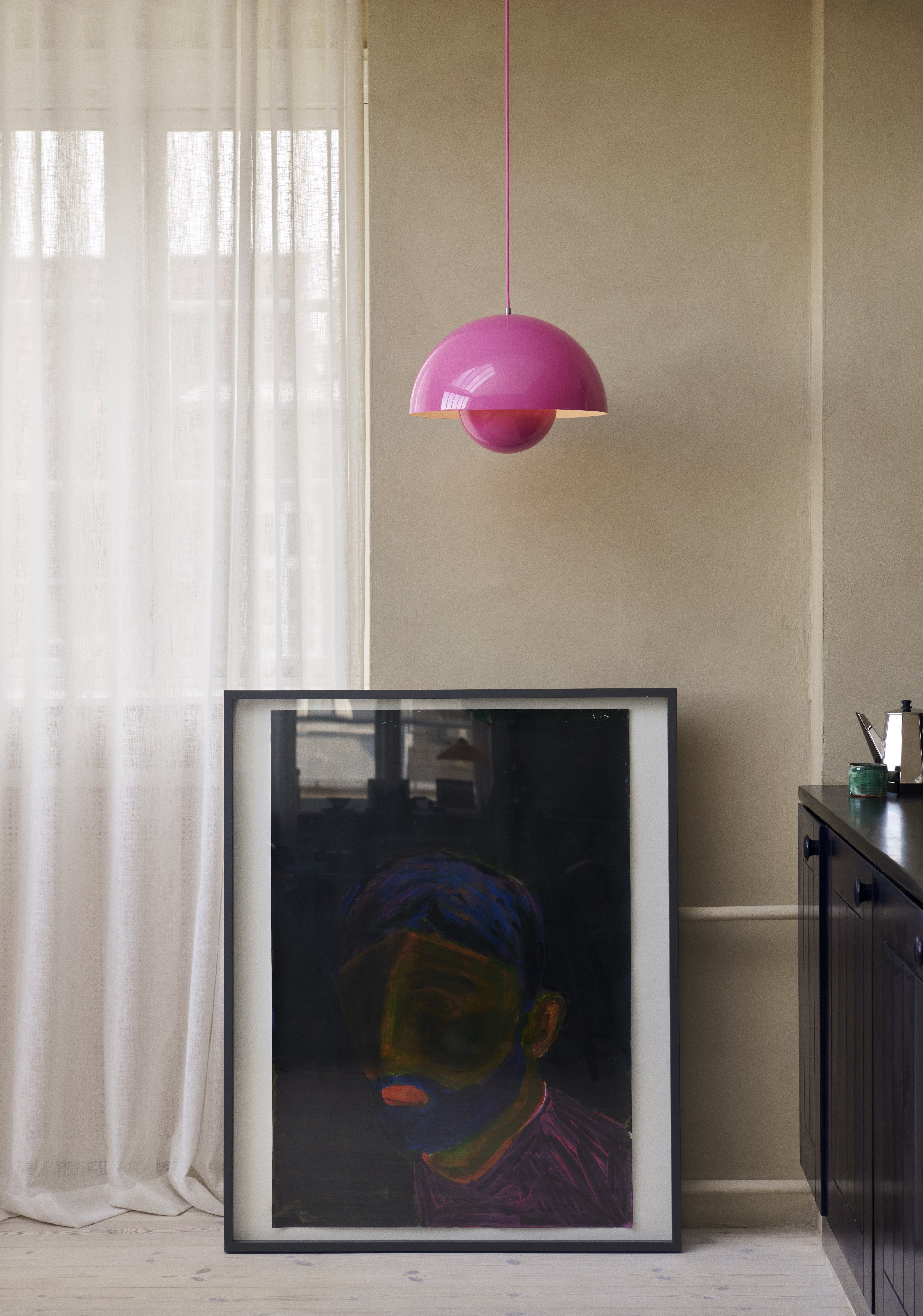 Lampa visiacá FLOWERPOT fuksijová