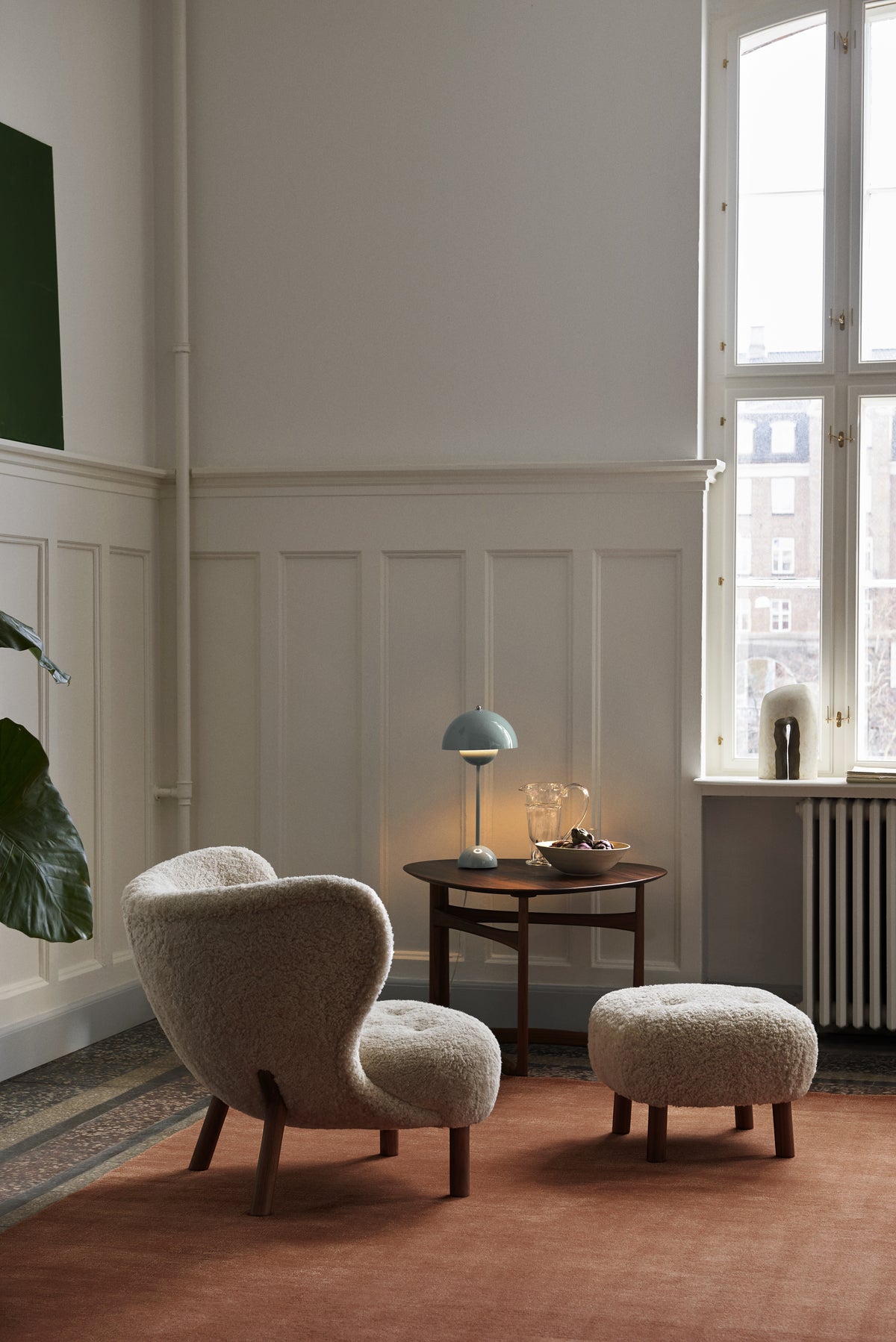 Stolová lampa FLOWERPOT VP3 šedomodrá