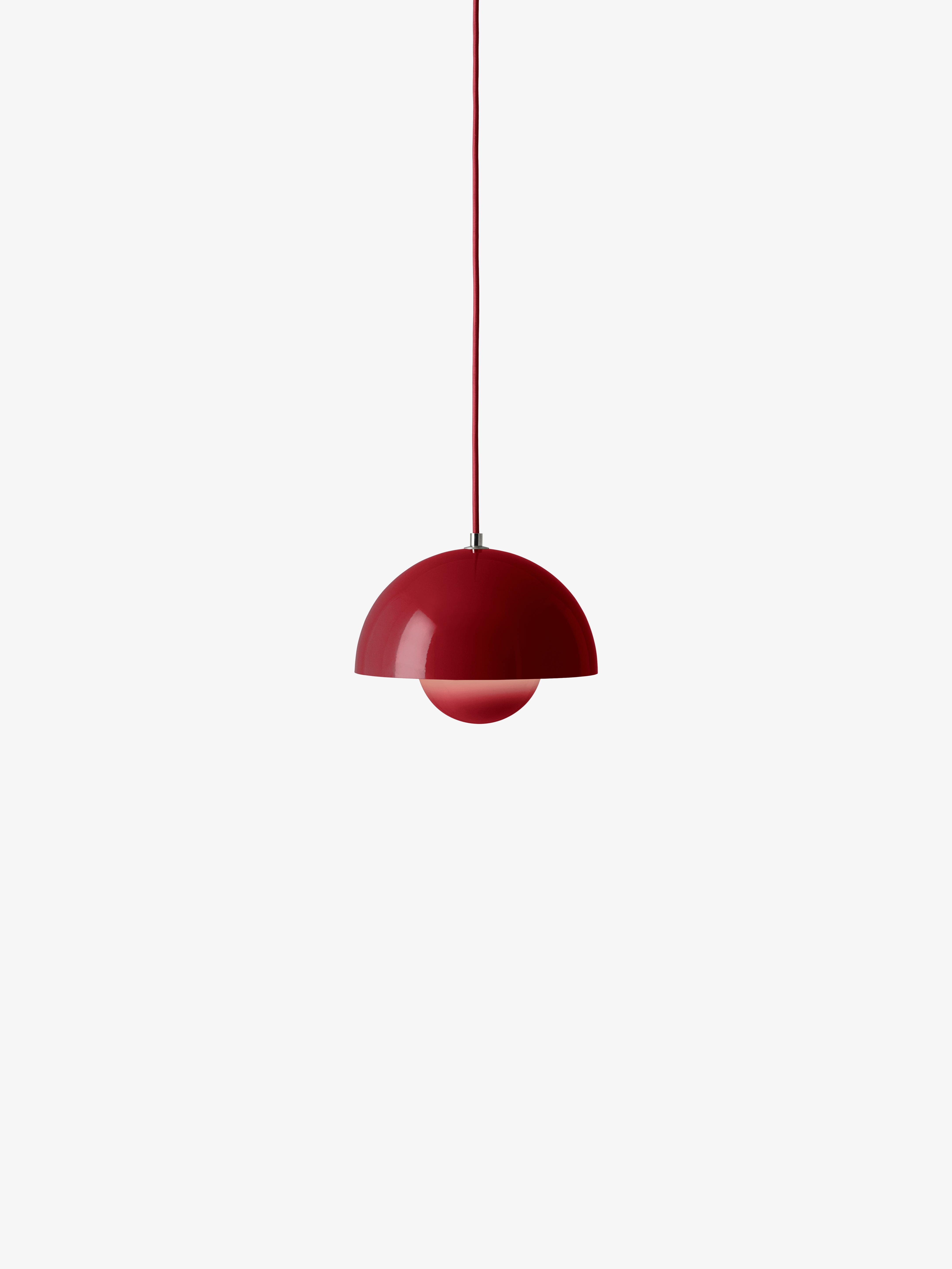 Lampa visiacá FLOWERPOT vínová červená