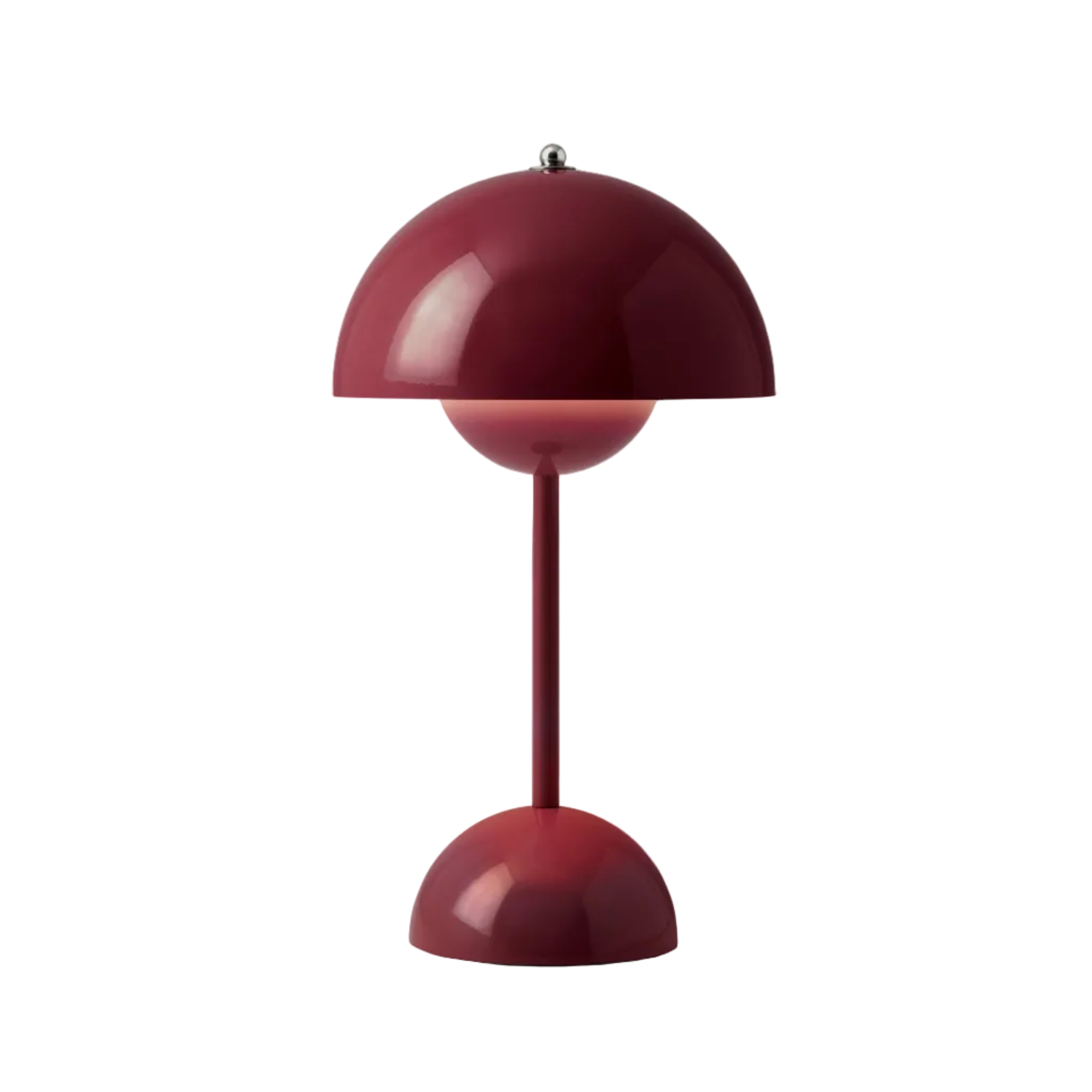 Prenosná lampa FLOWERPOT VP9 v tmavom slivkovom odtieni