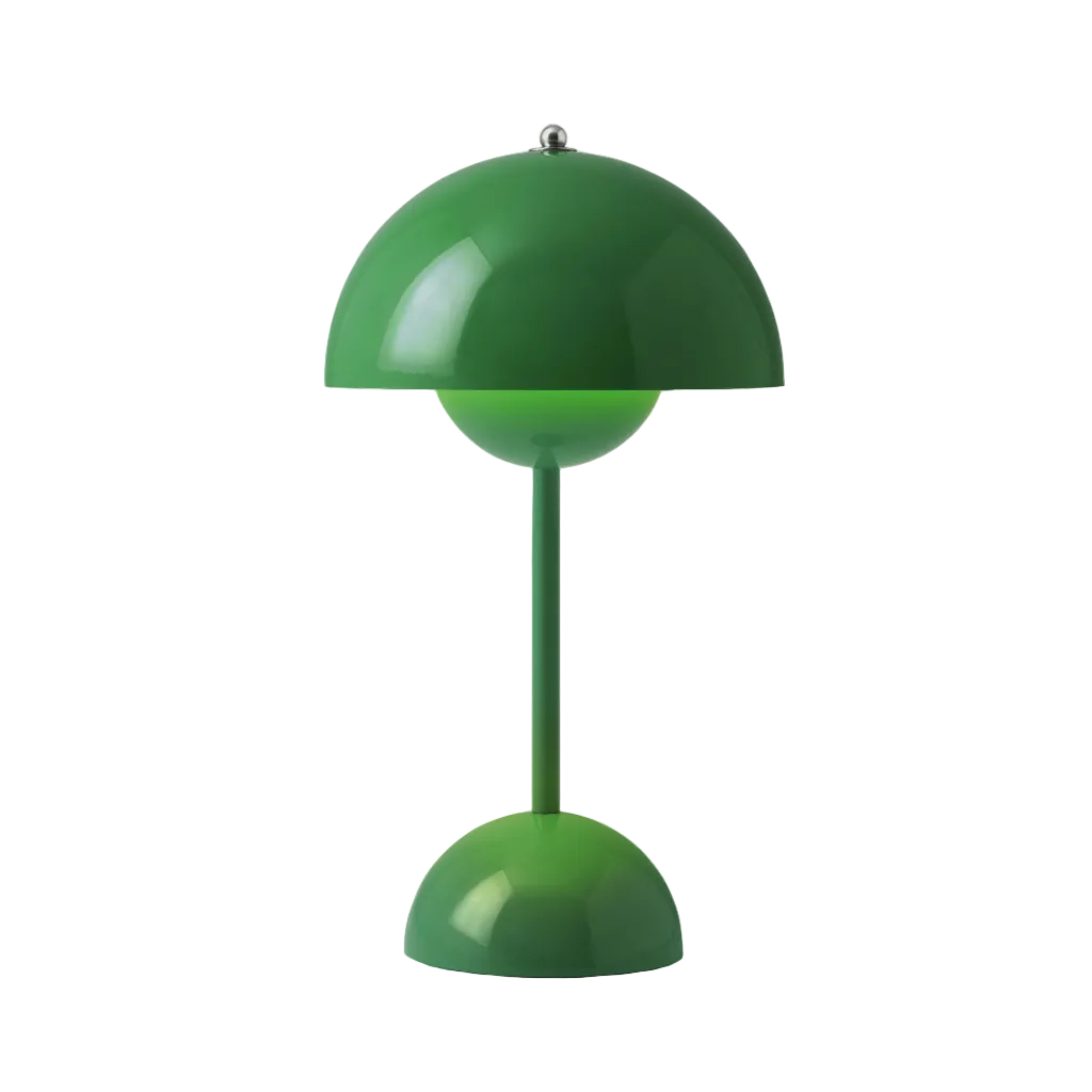 Prenosná lampa FLOWERPOT VP9 v intenzívnej zelenej farbe