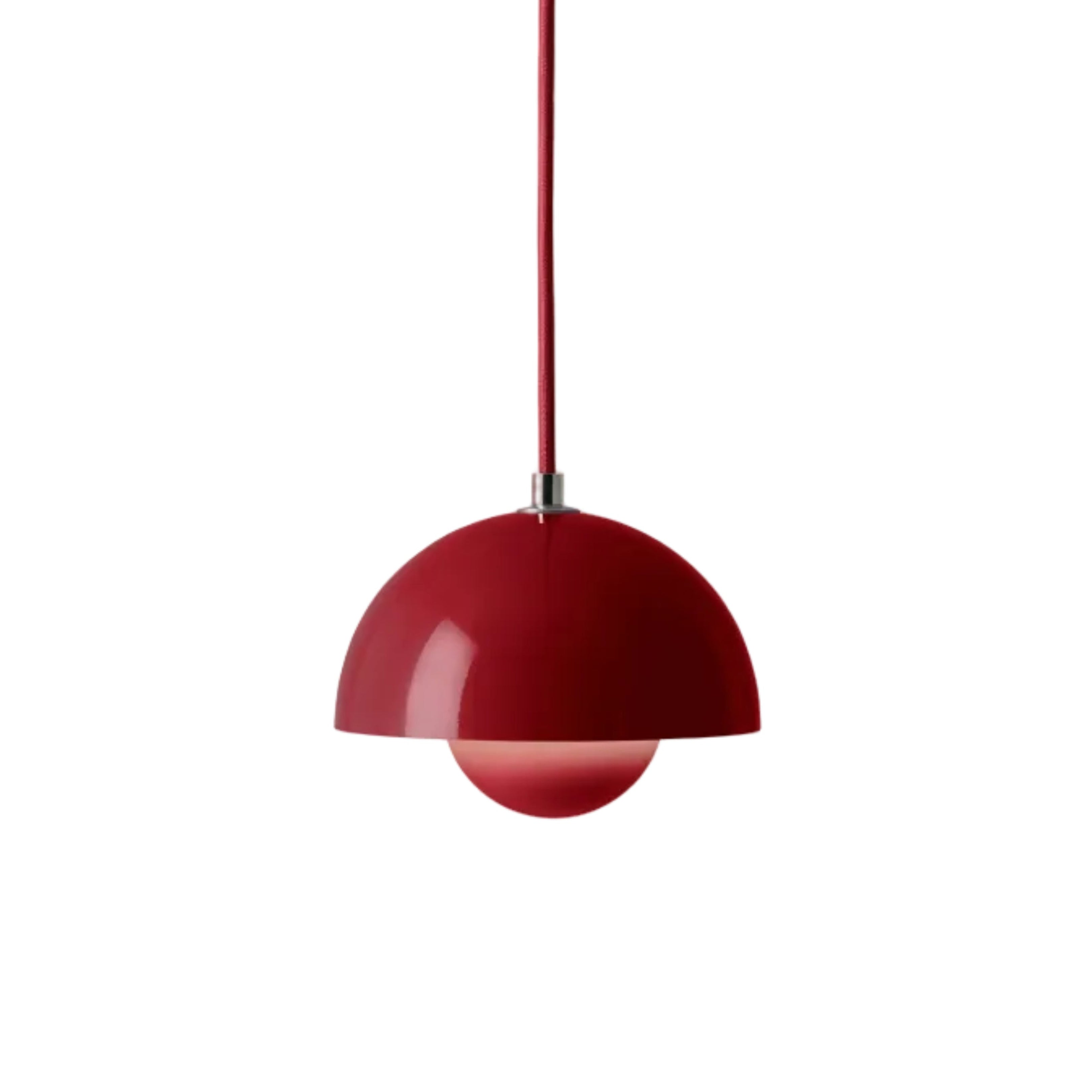Lampa visiacá FLOWERPOT vínová červená