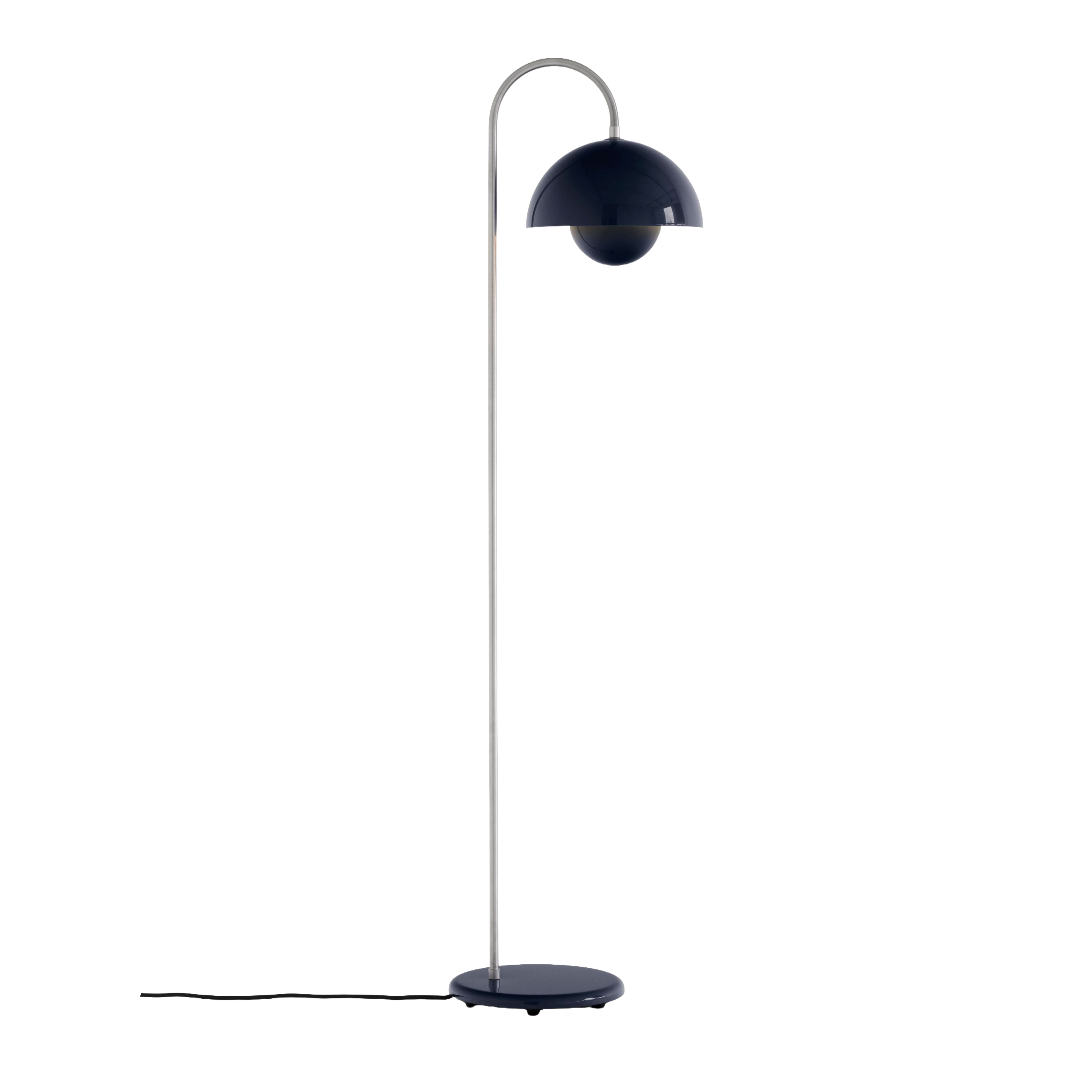 Podlahová lampa FLOWERPOT VP12, oceľová modrá