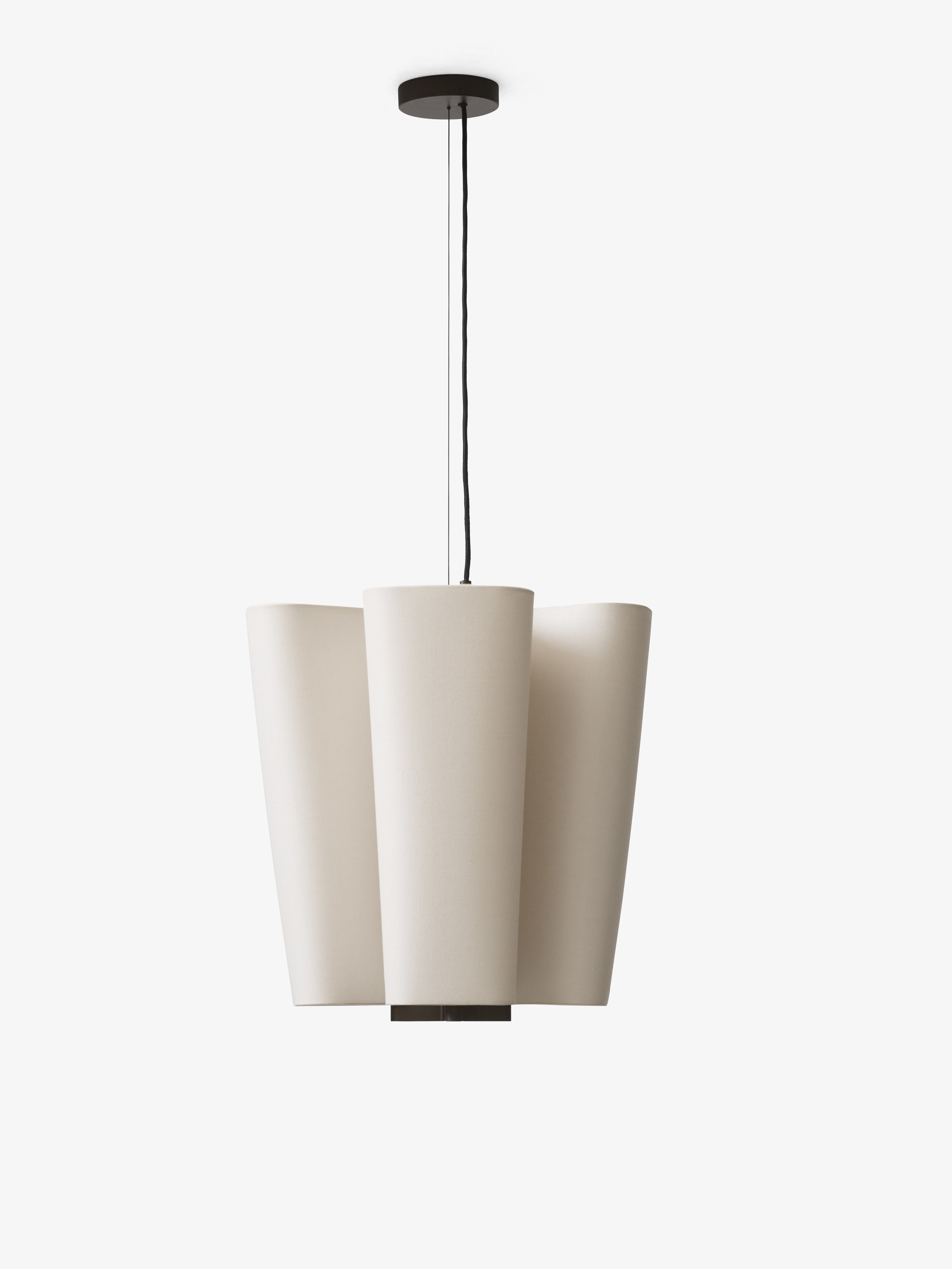 Lampa visiacá BELLA béžová s hnedým povrchom