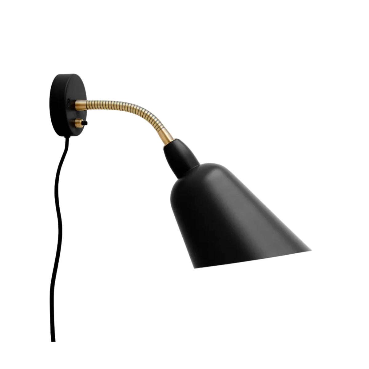 Nástenná lampa BELLEVUE AJ9 čierna s mosadzným povrchom