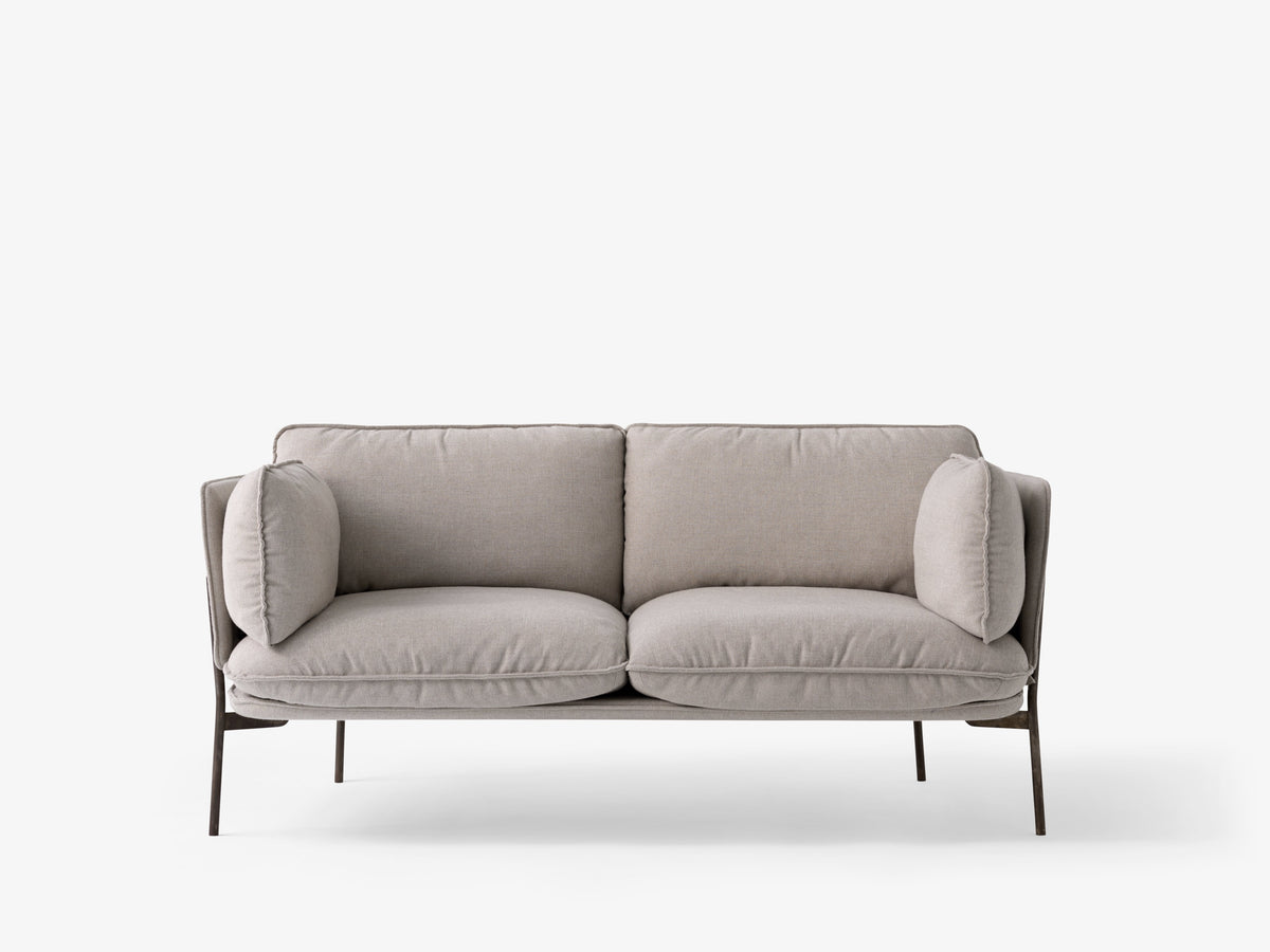 Sofa pre 2 osoby CLOUD LN2 čalúnená s čiernym podstavcom