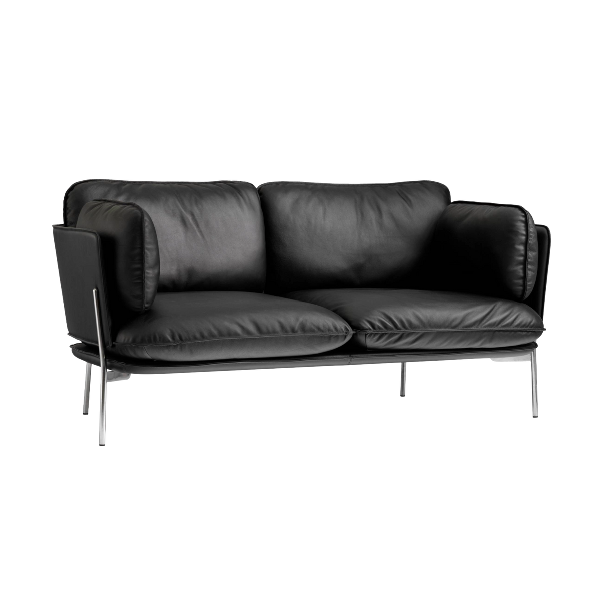 Sofa pre 2 osoby CLOUD LN2 čalúnená s chrómovým podstavcom
