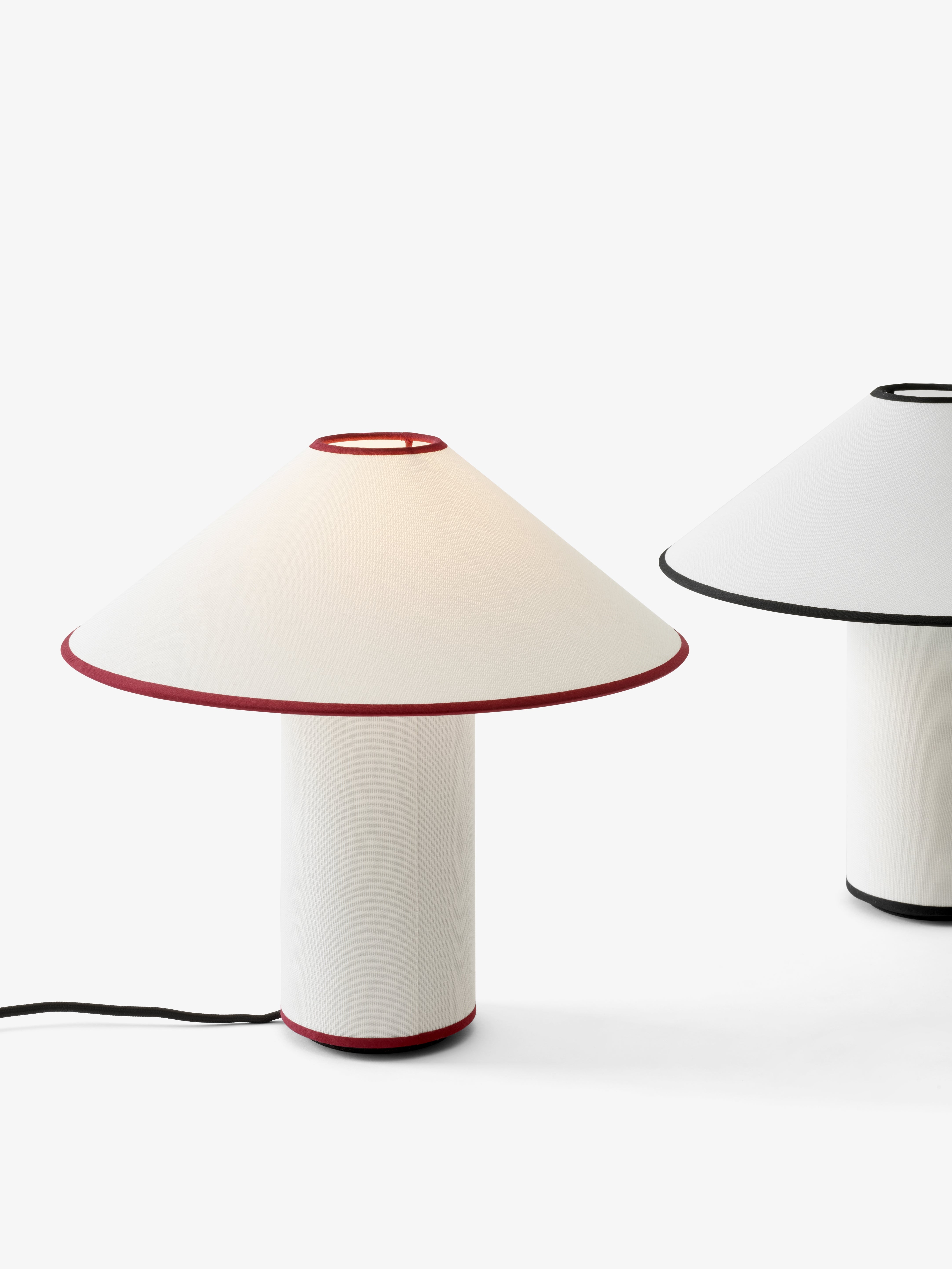 Stolná lampa COLETTE ATD6 biela s červeným povrchom