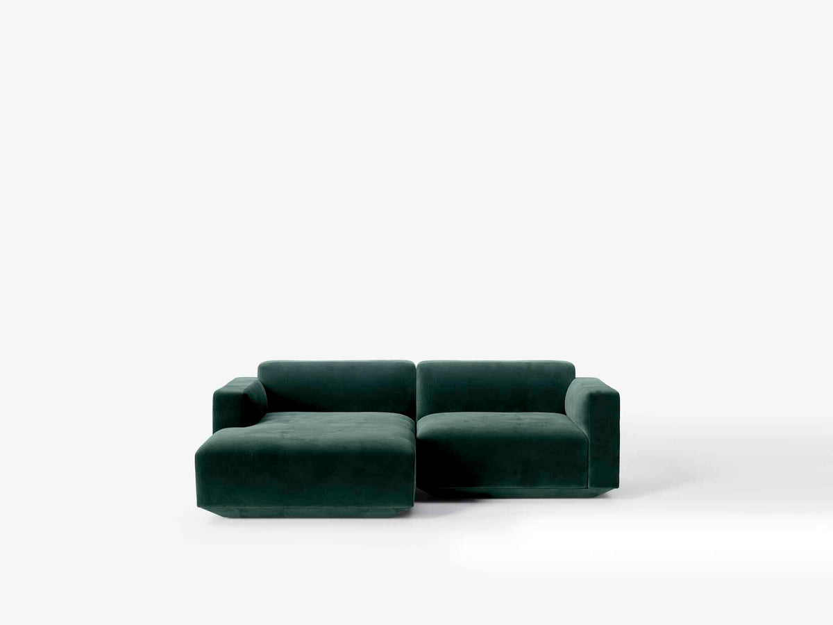 Ľavostranný modulárny rohový gauč pre 3 osoby DEVELIUS čalúnený