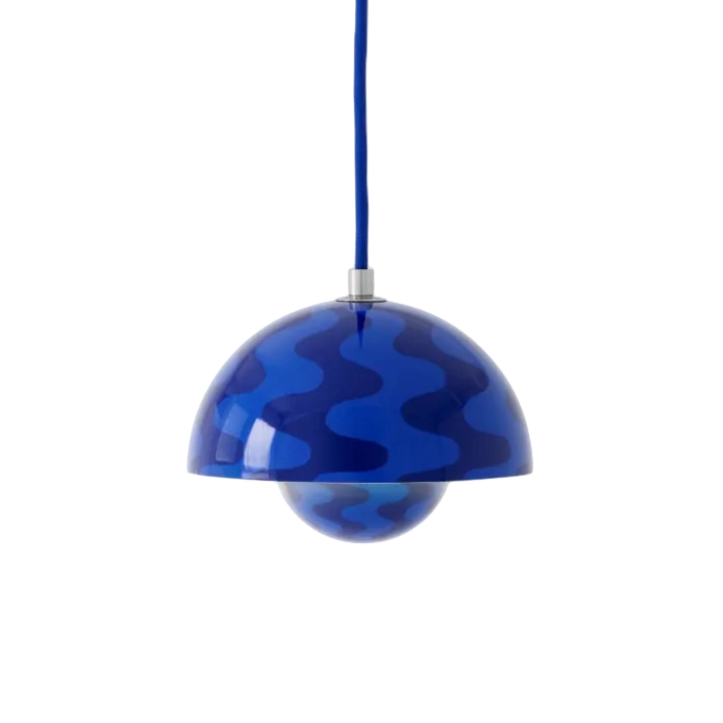 Lampa visiacá FLOWERPOT modro-námornícky vzor
