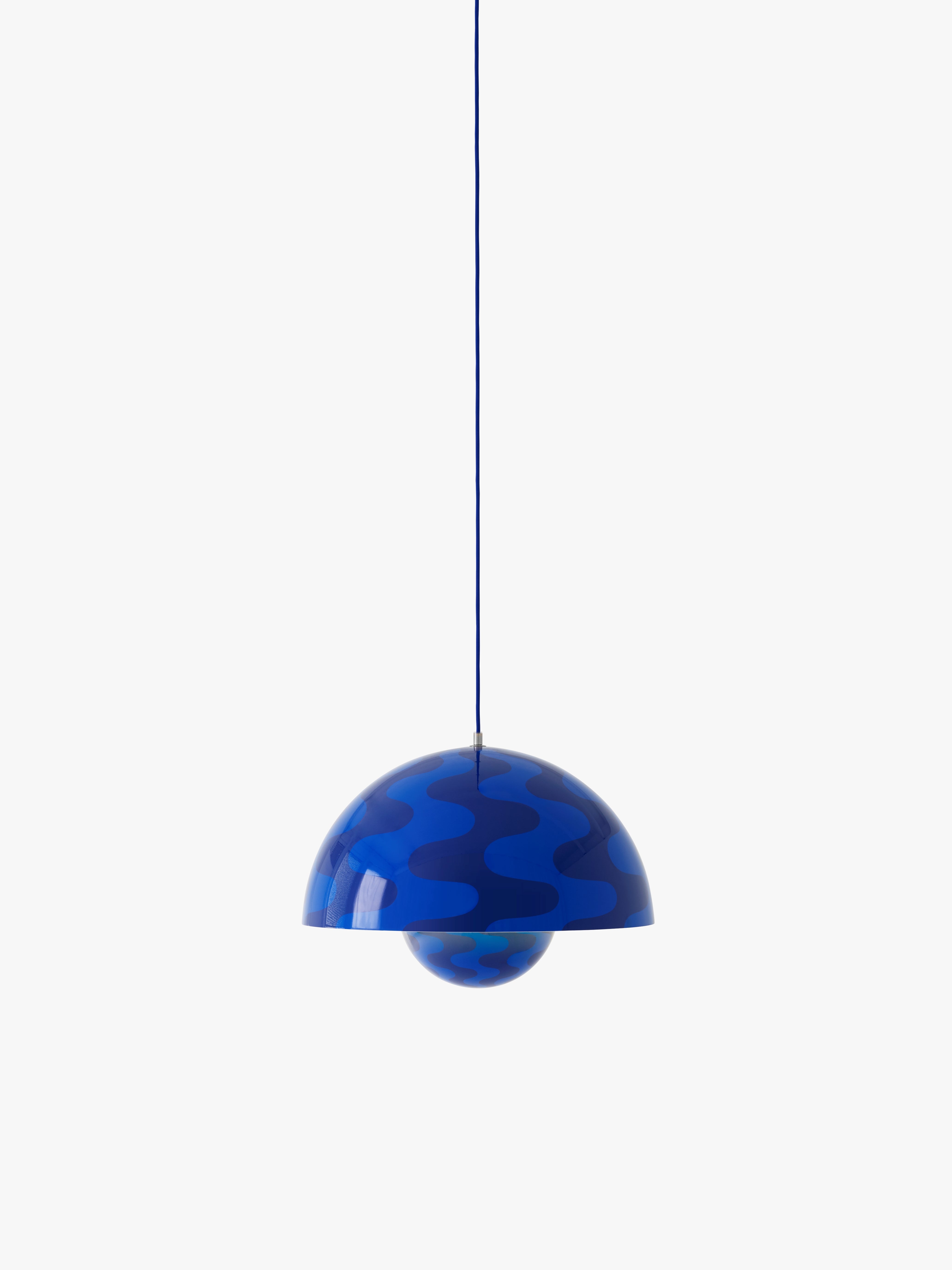 Lampa visiacá FLOWERPOT modro-námornícky vzor