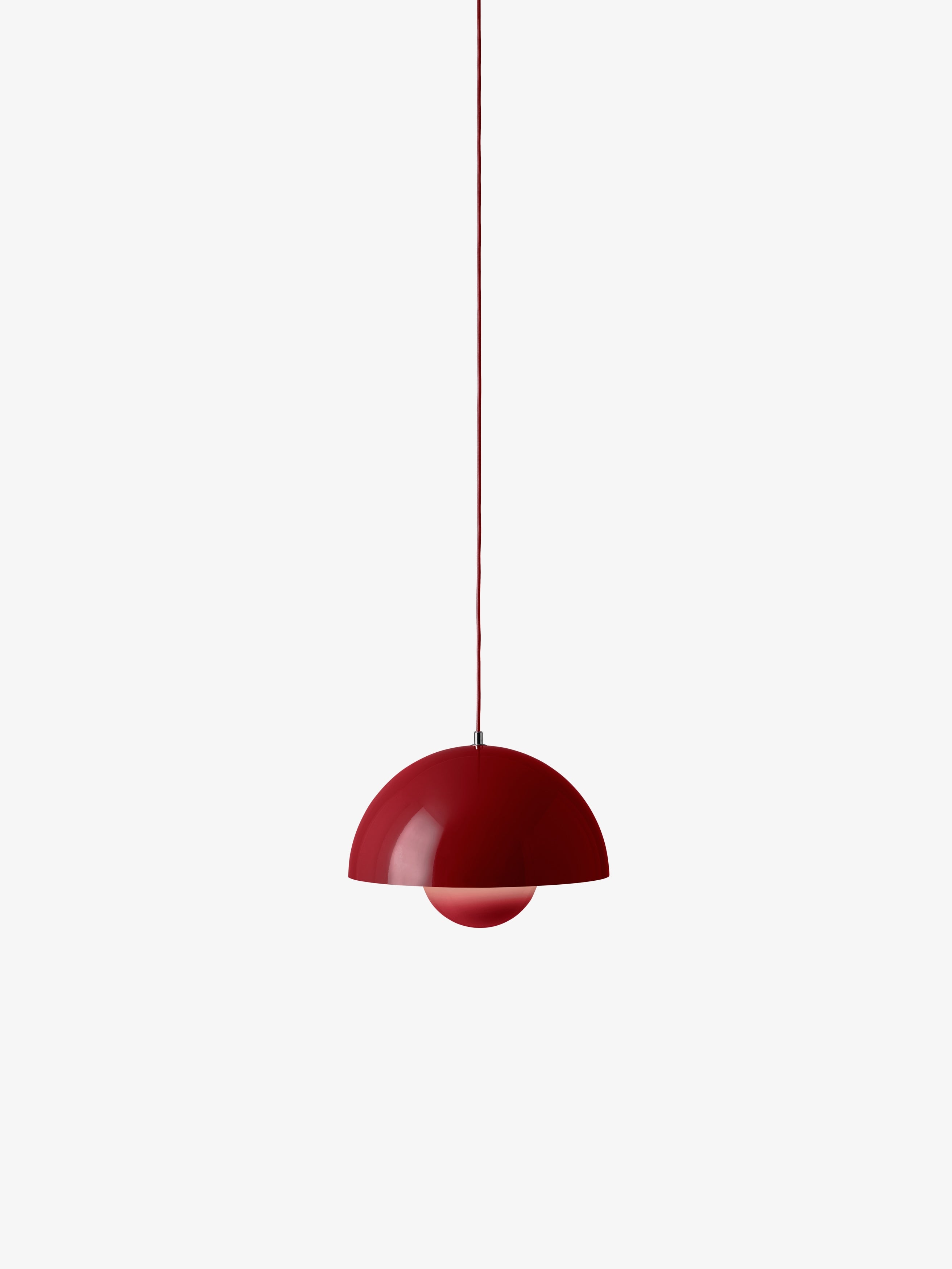Lampa visiacá FLOWERPOT vínová červená