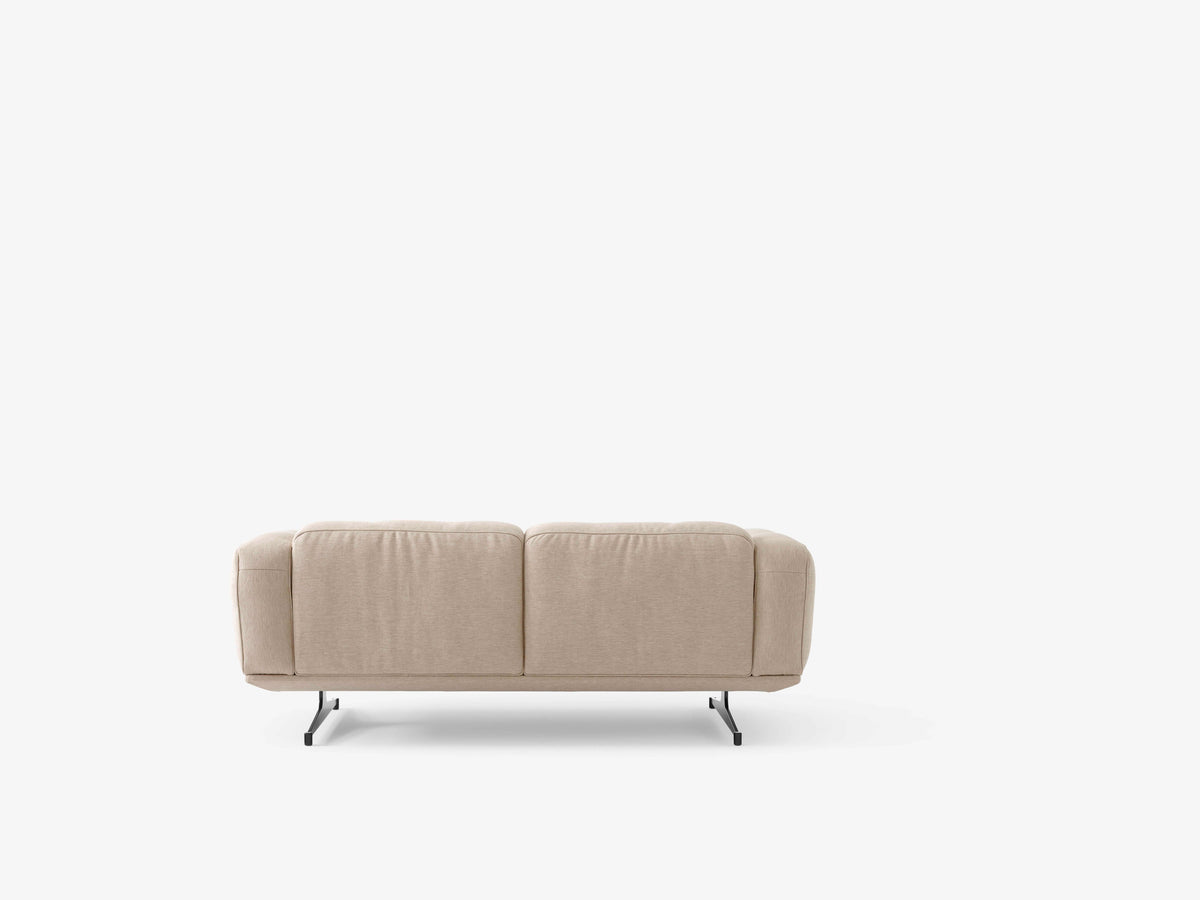 Sofa pre 2 osoby INLAND AV22 čalúnená s čiernym podstavcom