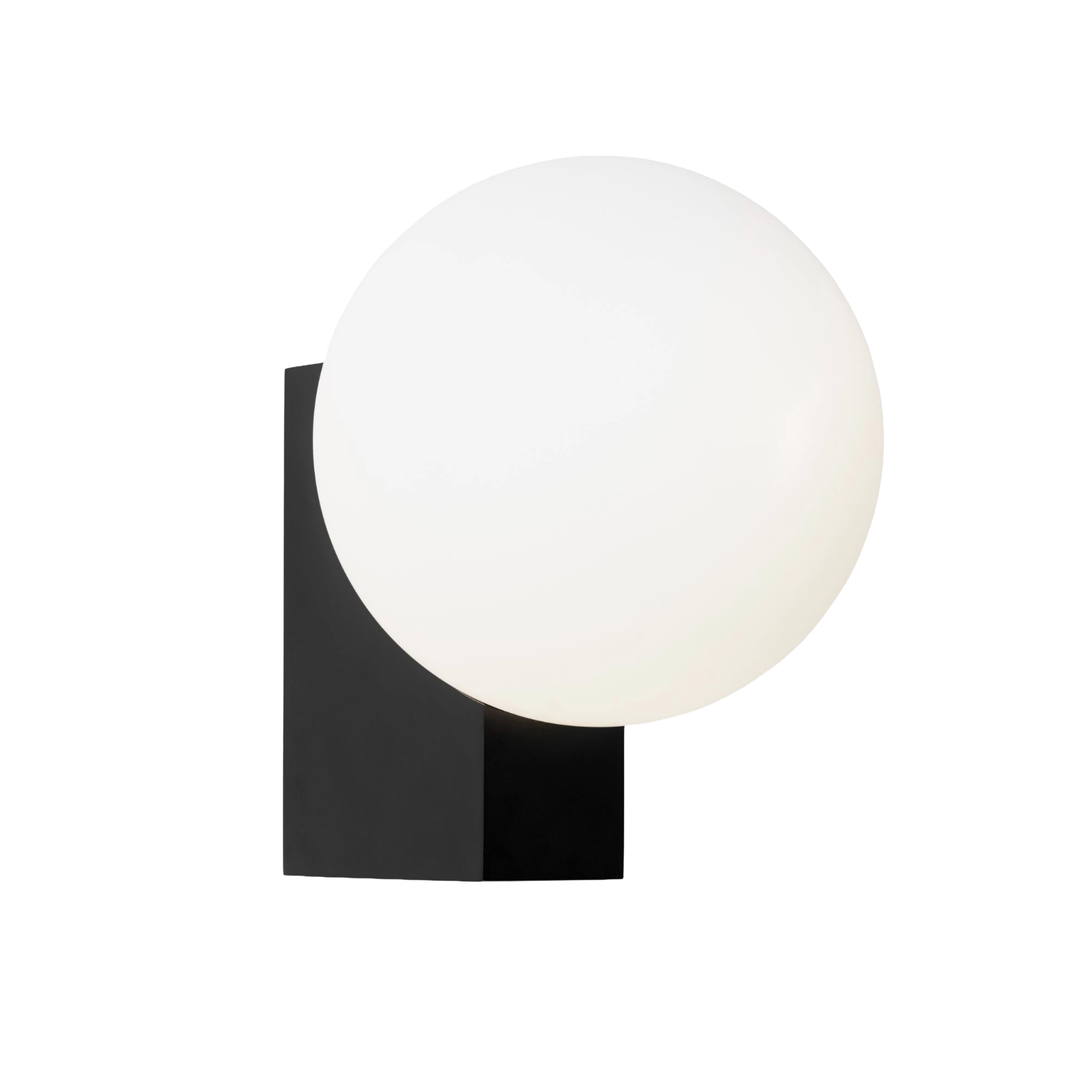 Nástenná lampa JOURNEY SH2 so skleneným tienidlo a čiernym podstavcom