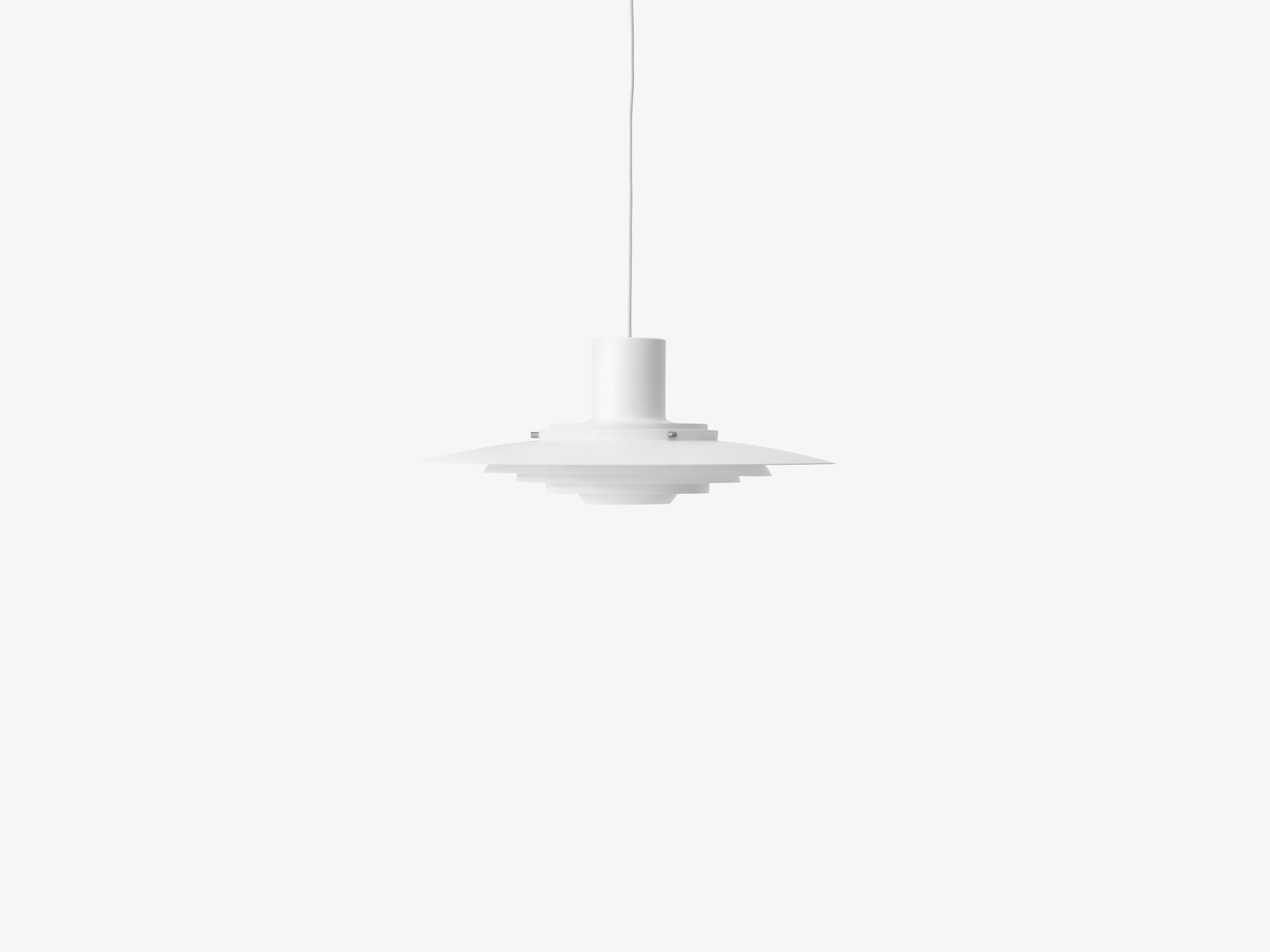 Matná biela závesná lampa P376