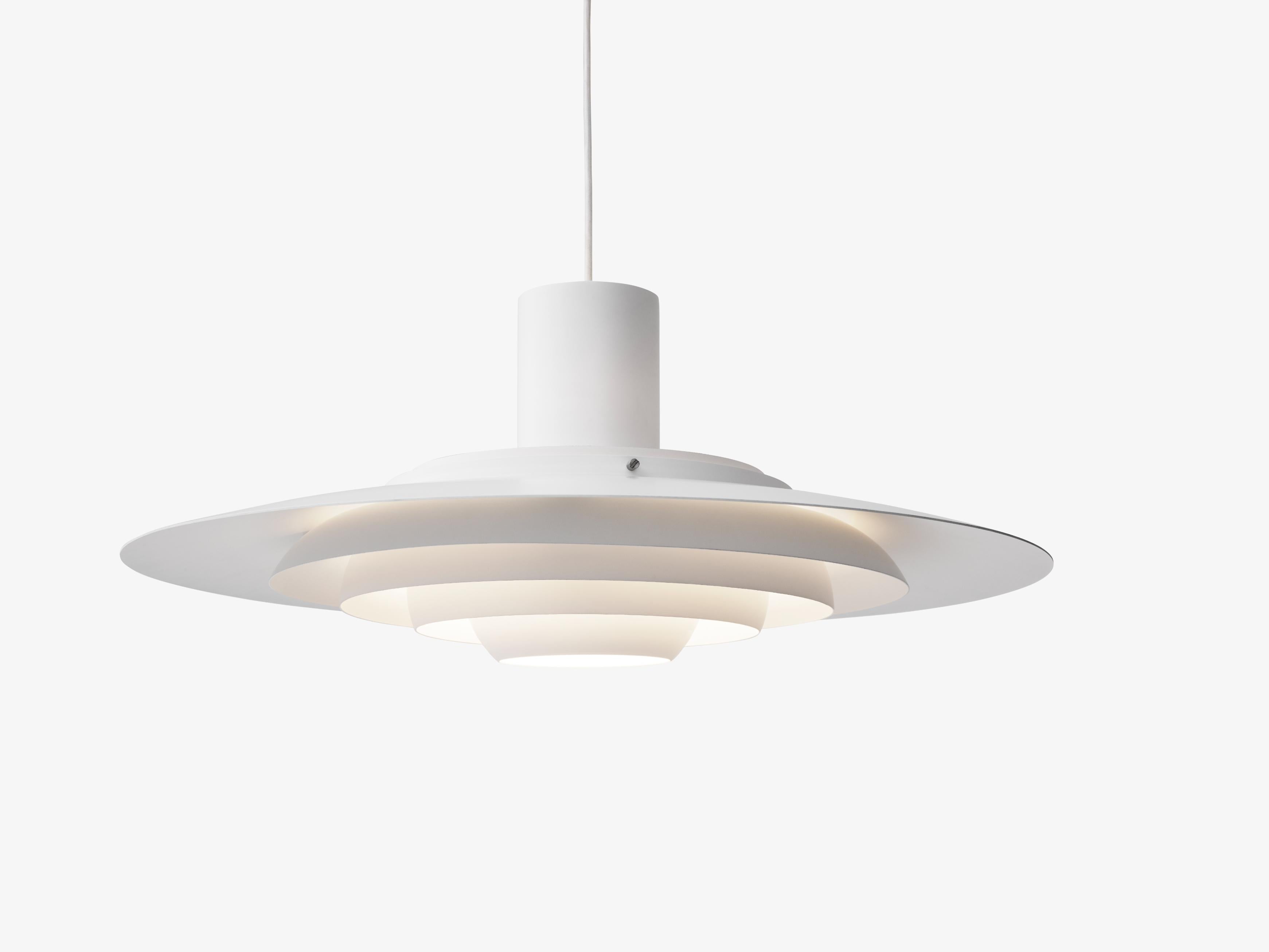 Matná biela závesná lampa P376