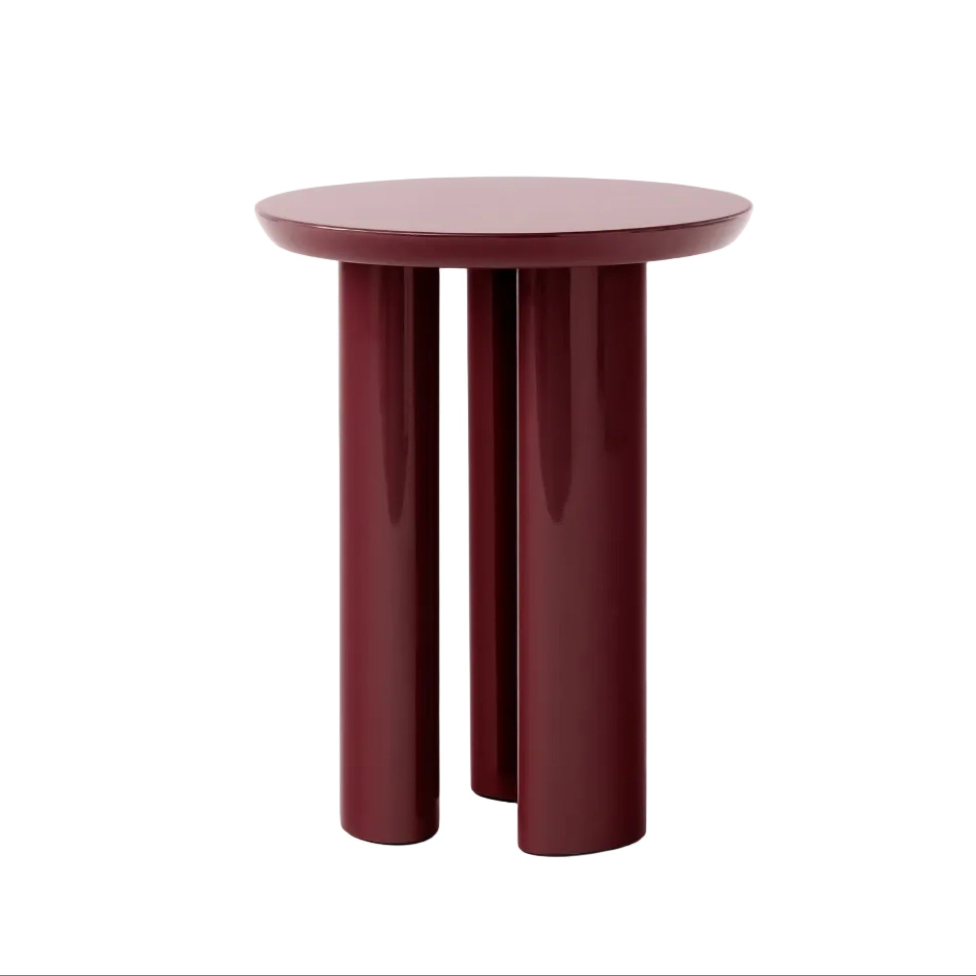 Bocný stolík TUNG JA3 v burgundskej farbe