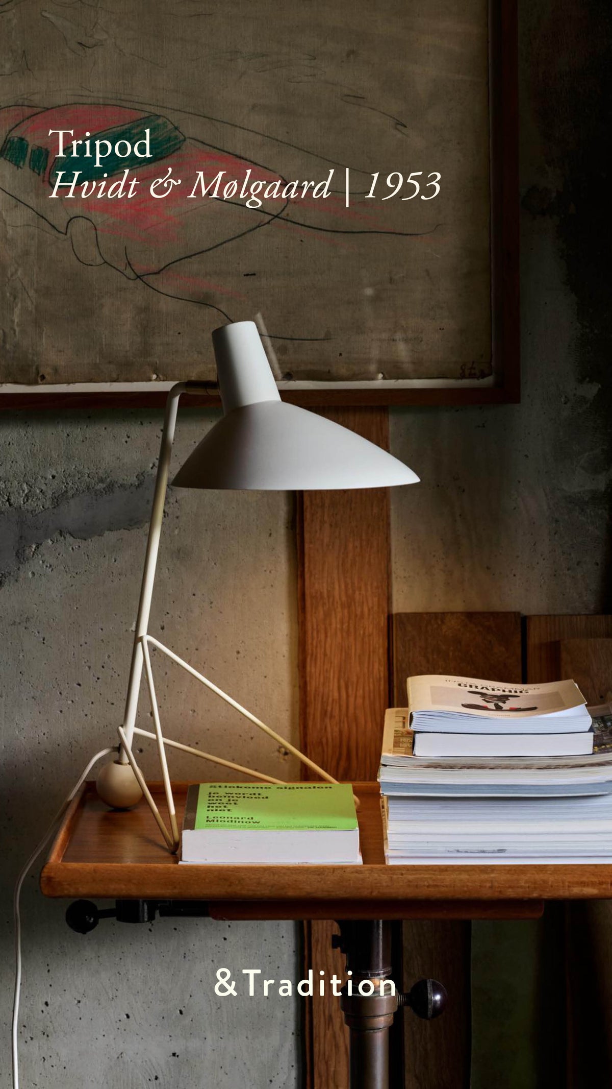 Podlahová lampa TRIPOD HM8 biela