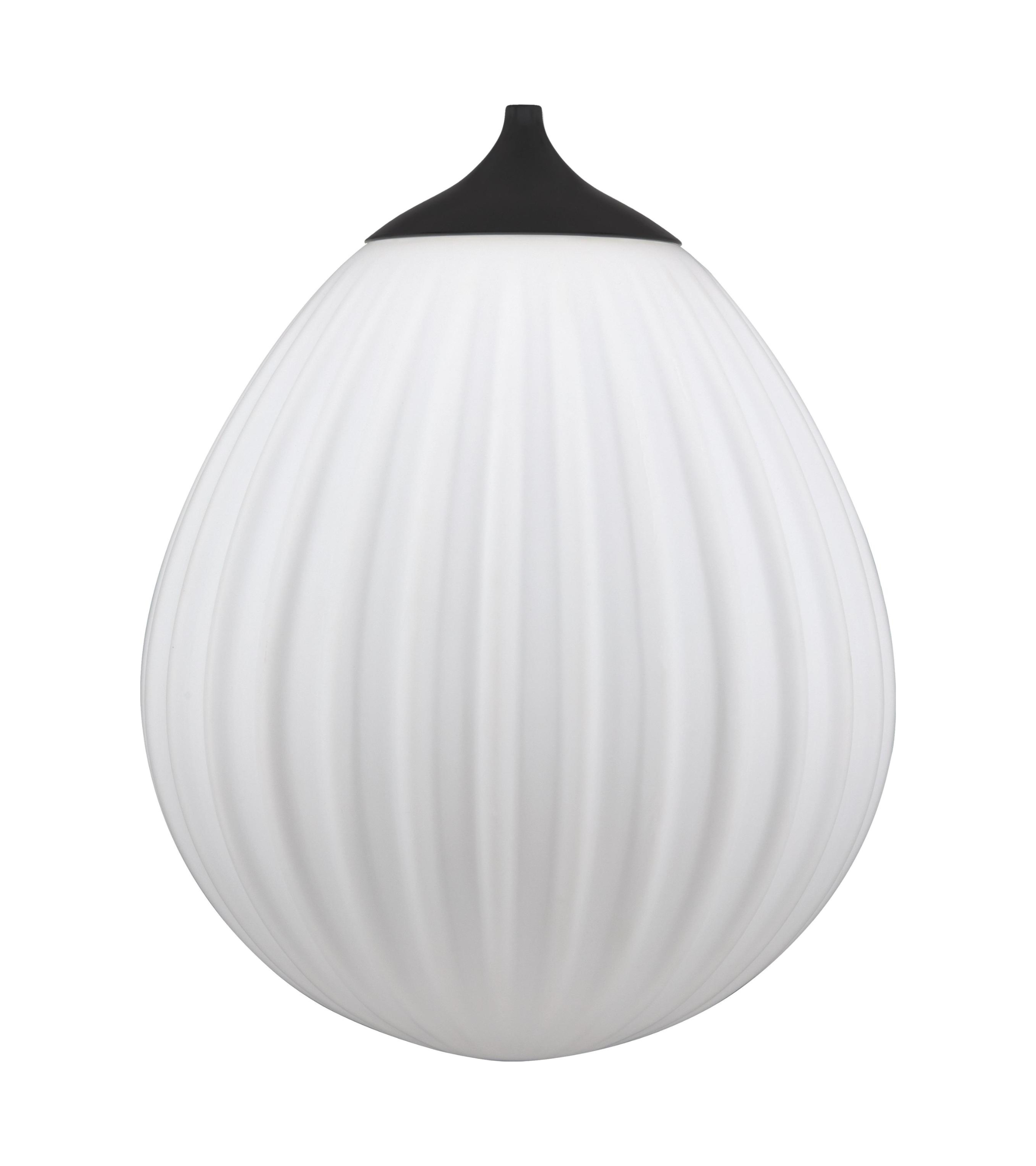 AROUND THE WORLD milk glass shade with black base