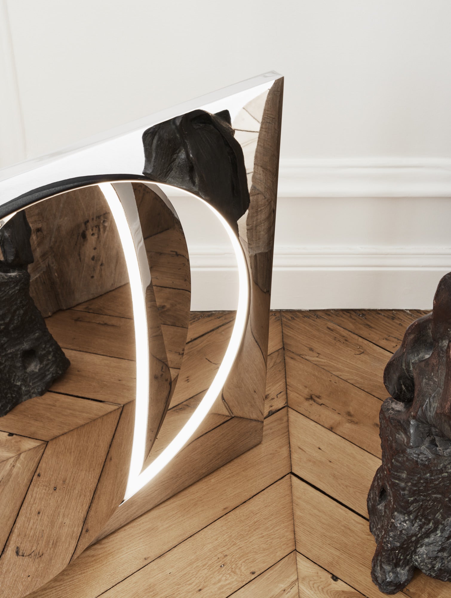 MOONSETTER chrome floor lamp