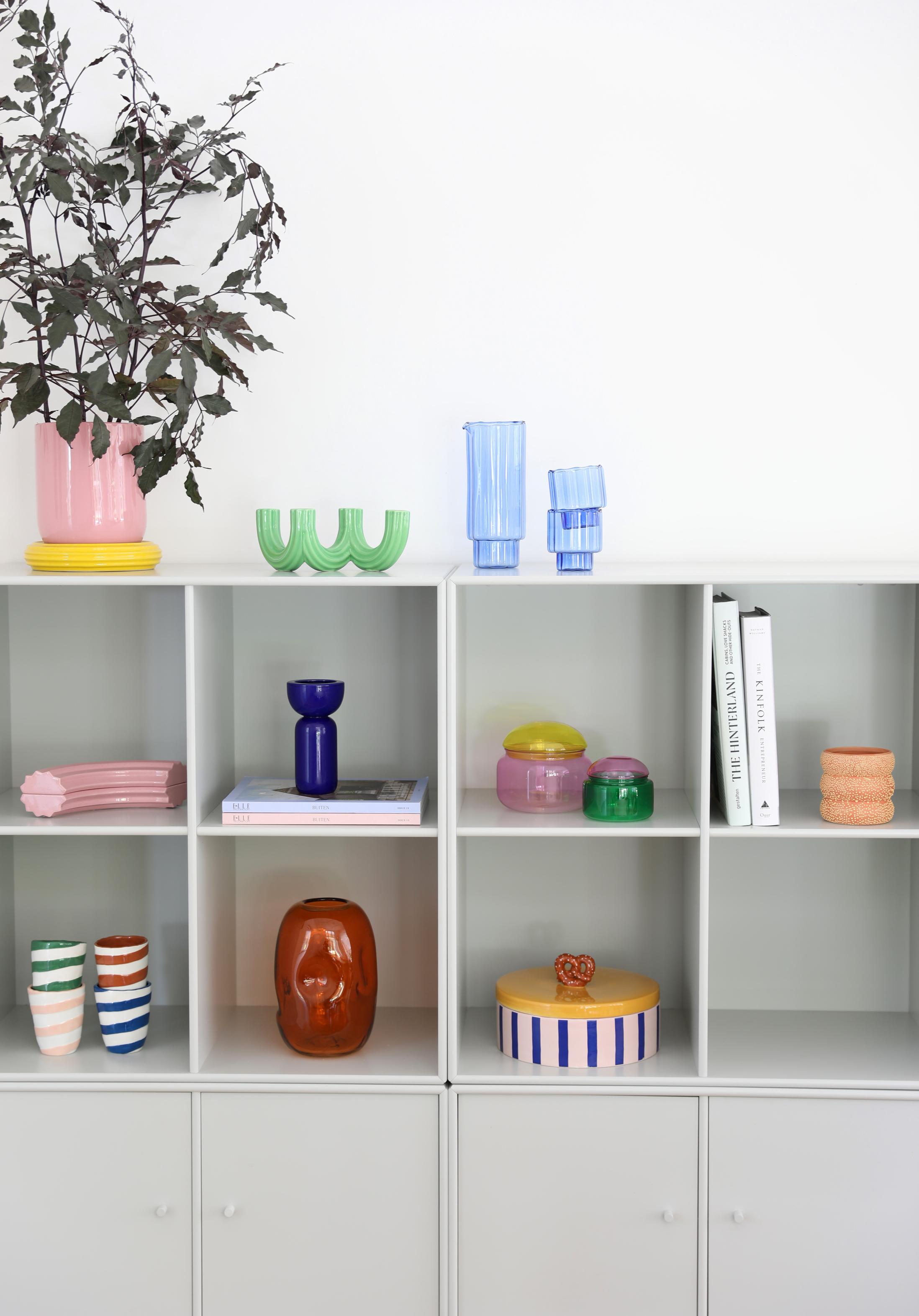 Váza FLAB oranžová so žltou